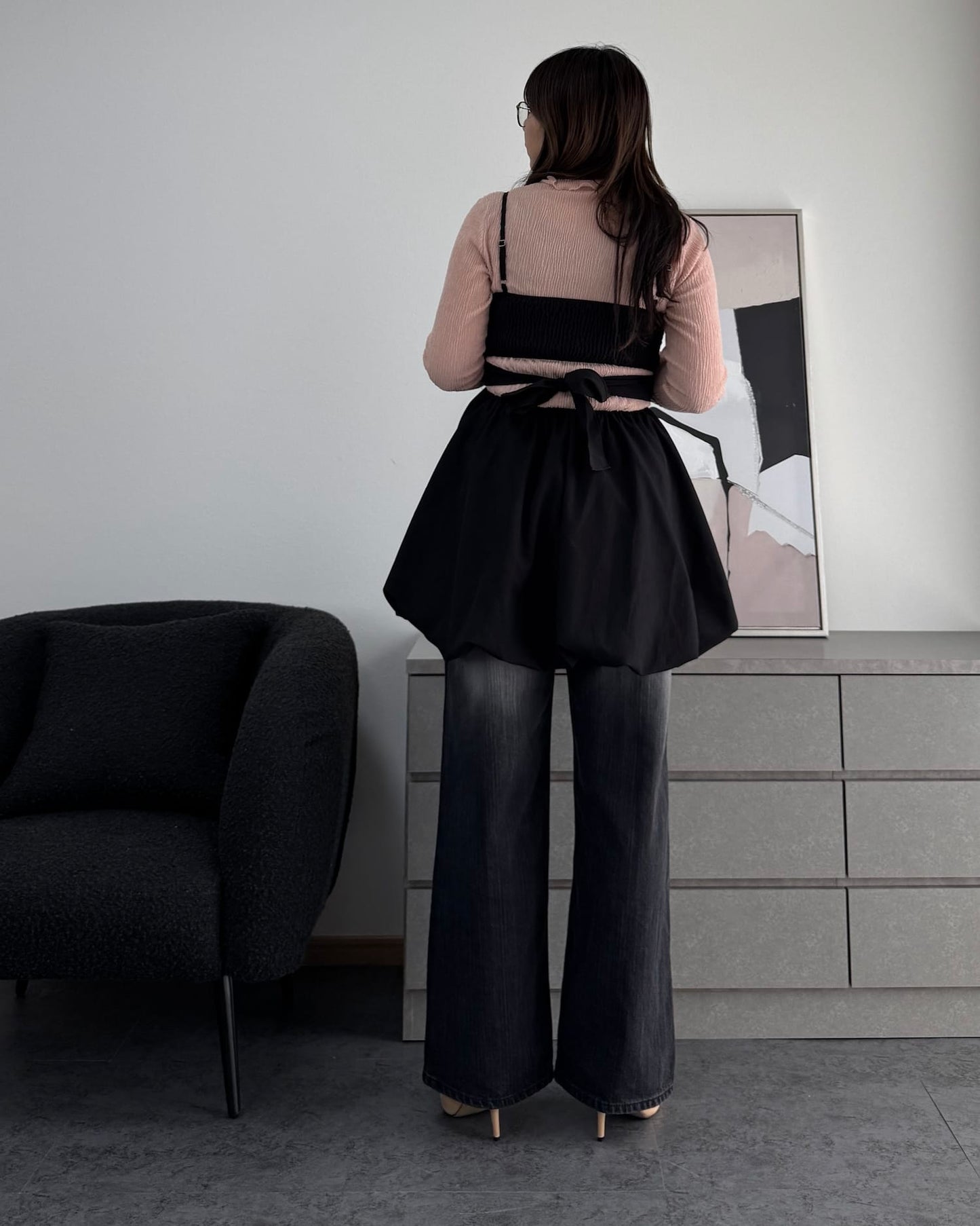 シャーリングカラープルオーバー