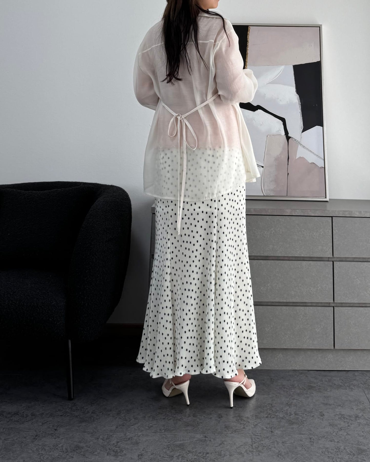 シャーリングカラープルオーバー