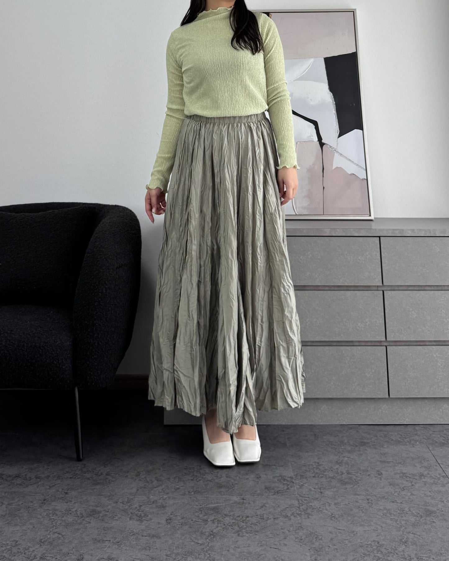 シャーリングカラープルオーバー