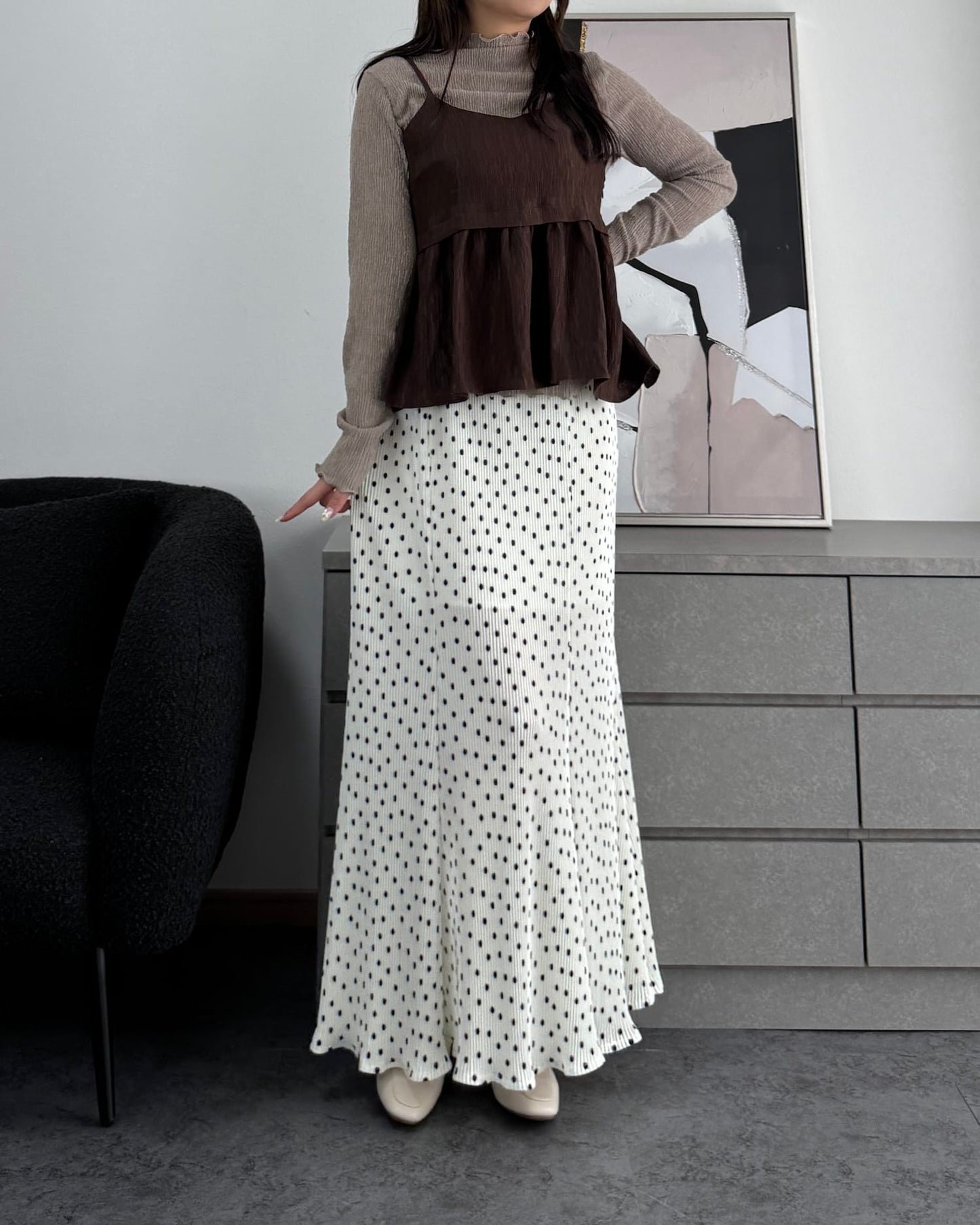 シャーリングカラープルオーバー