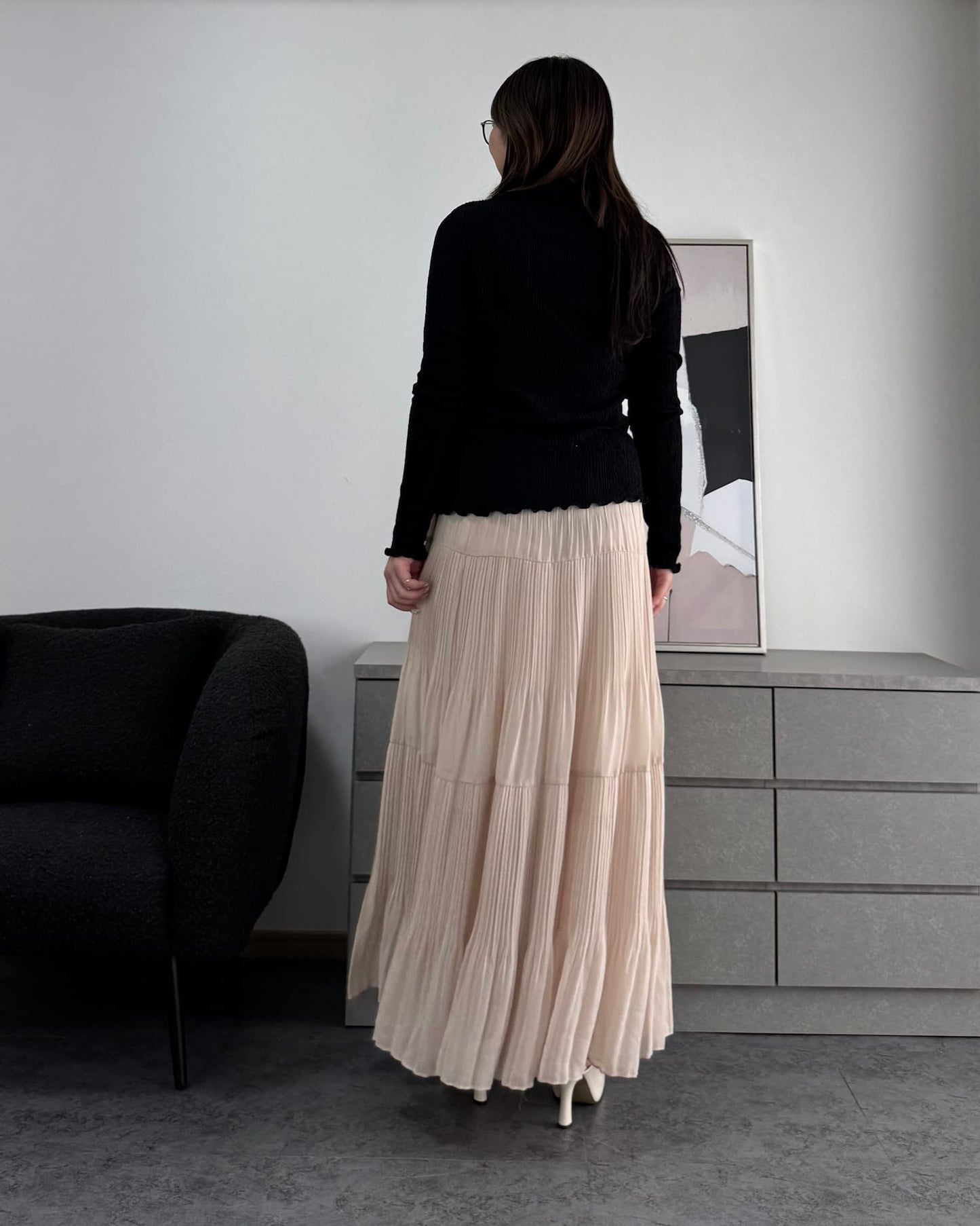 シャーリングカラープルオーバー