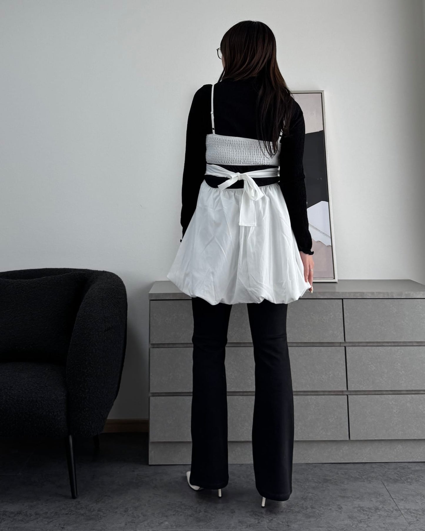 シャーリングカラープルオーバー