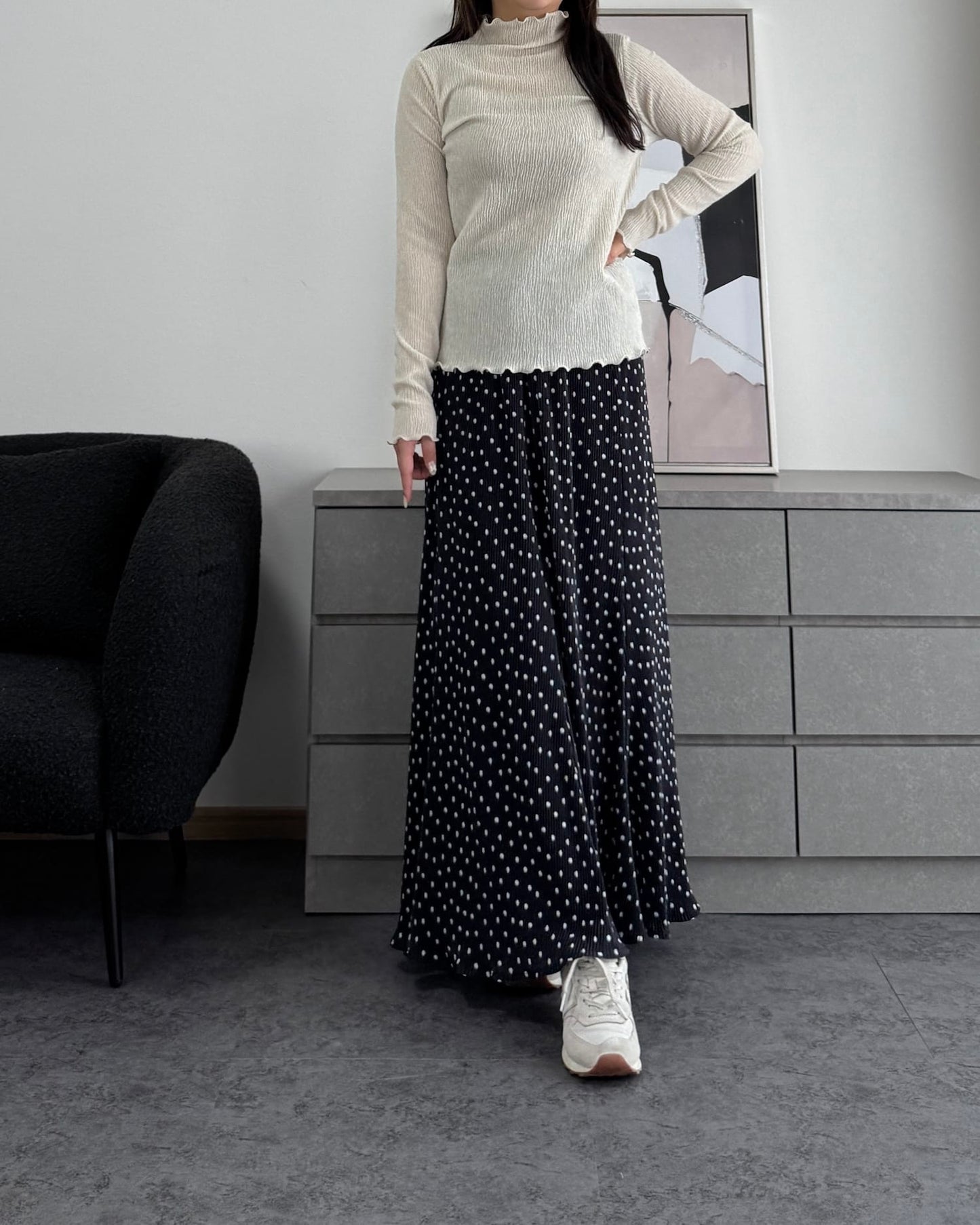 シャーリングカラープルオーバー