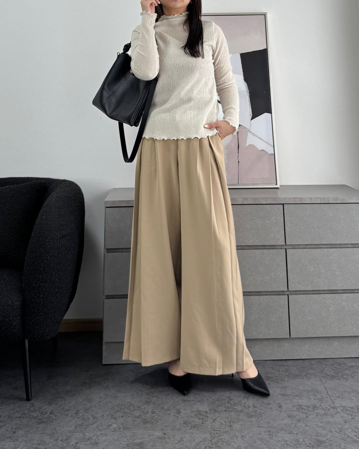 シャーリングショルダービッグクラッチバッグ