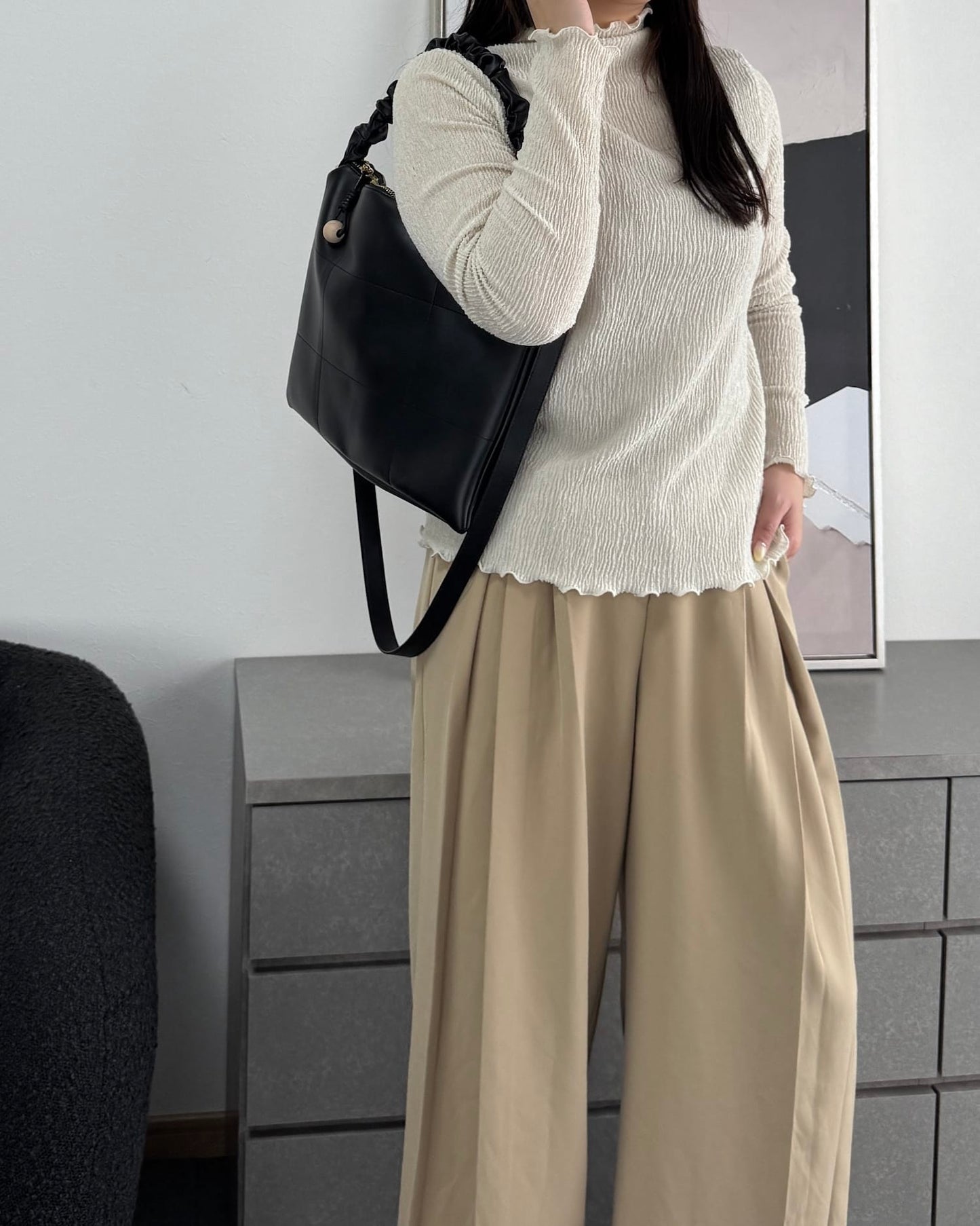 シャーリングショルダービッグクラッチバッグ