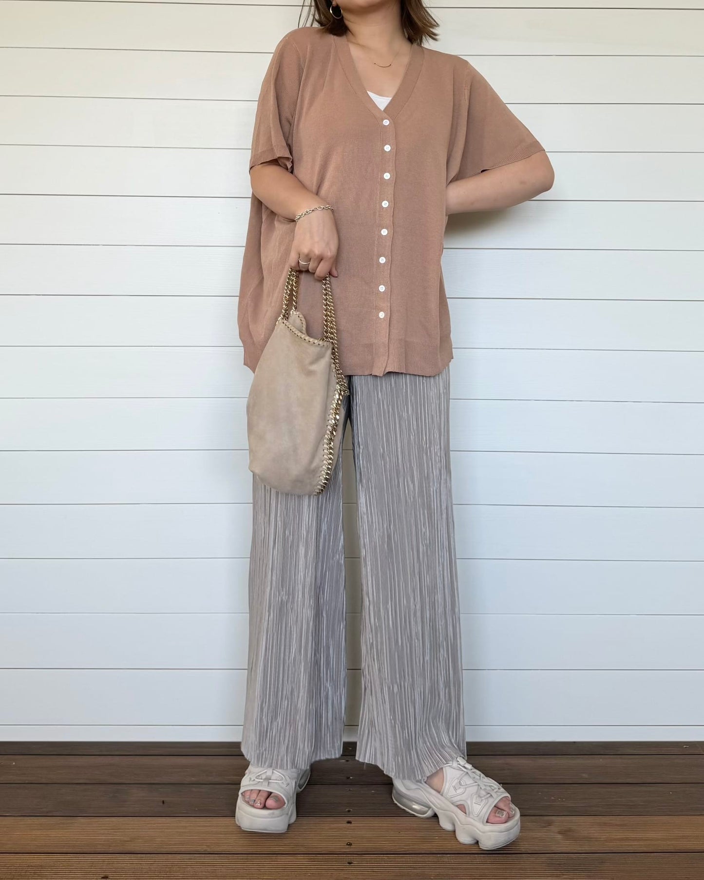 五分丈ソフトタッチカーディガン