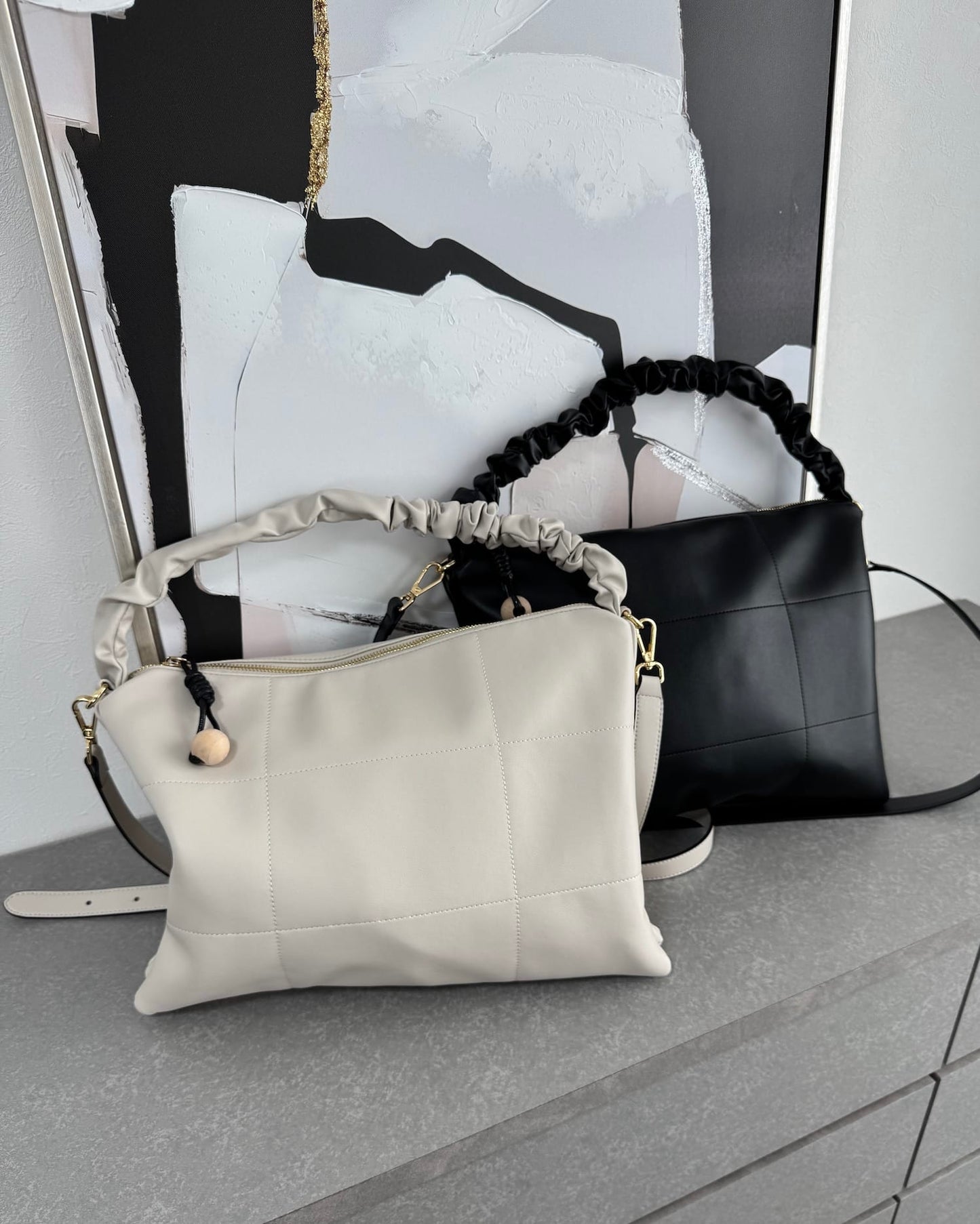 シャーリングショルダービッグクラッチバッグ