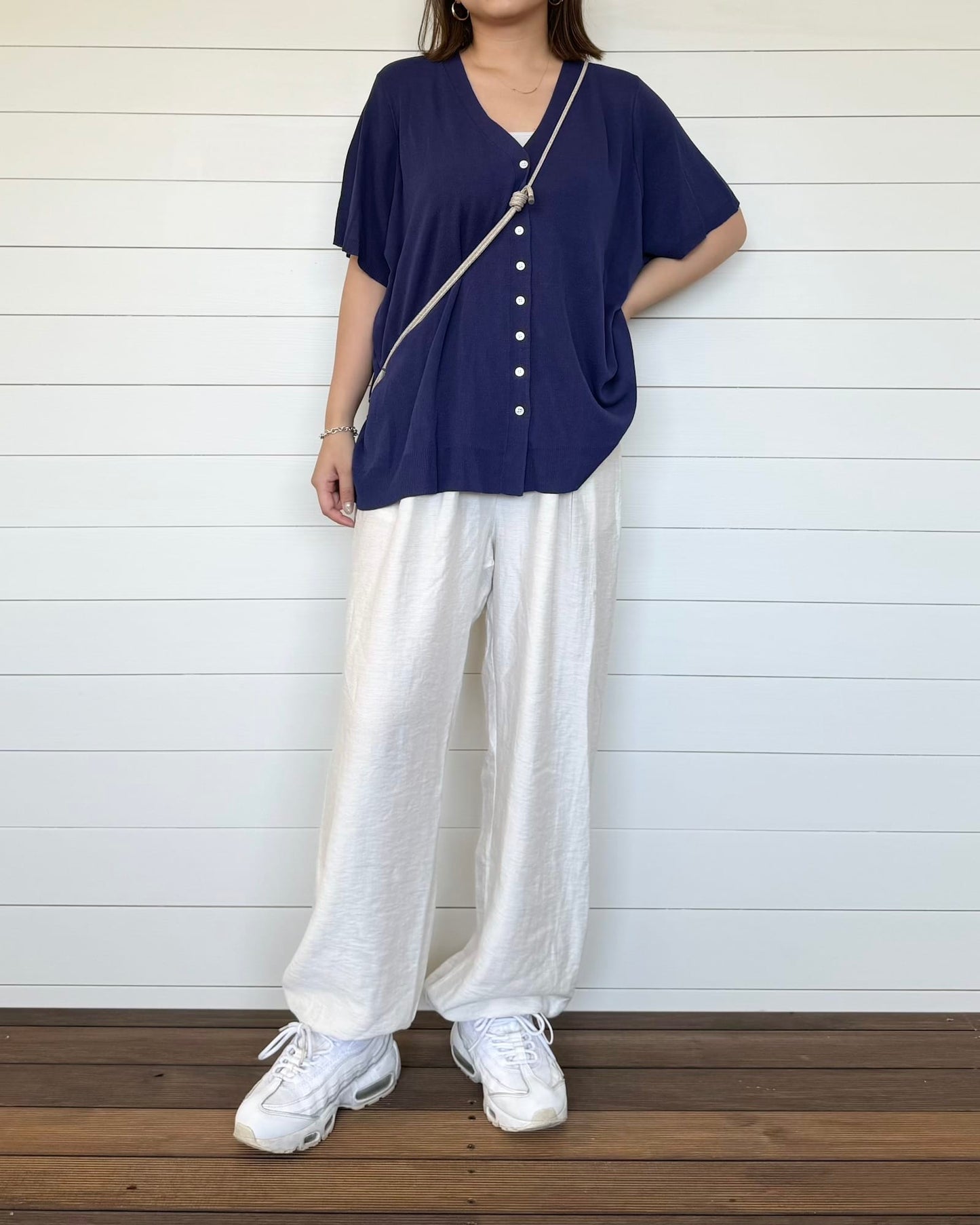 五分丈ソフトタッチカーディガン