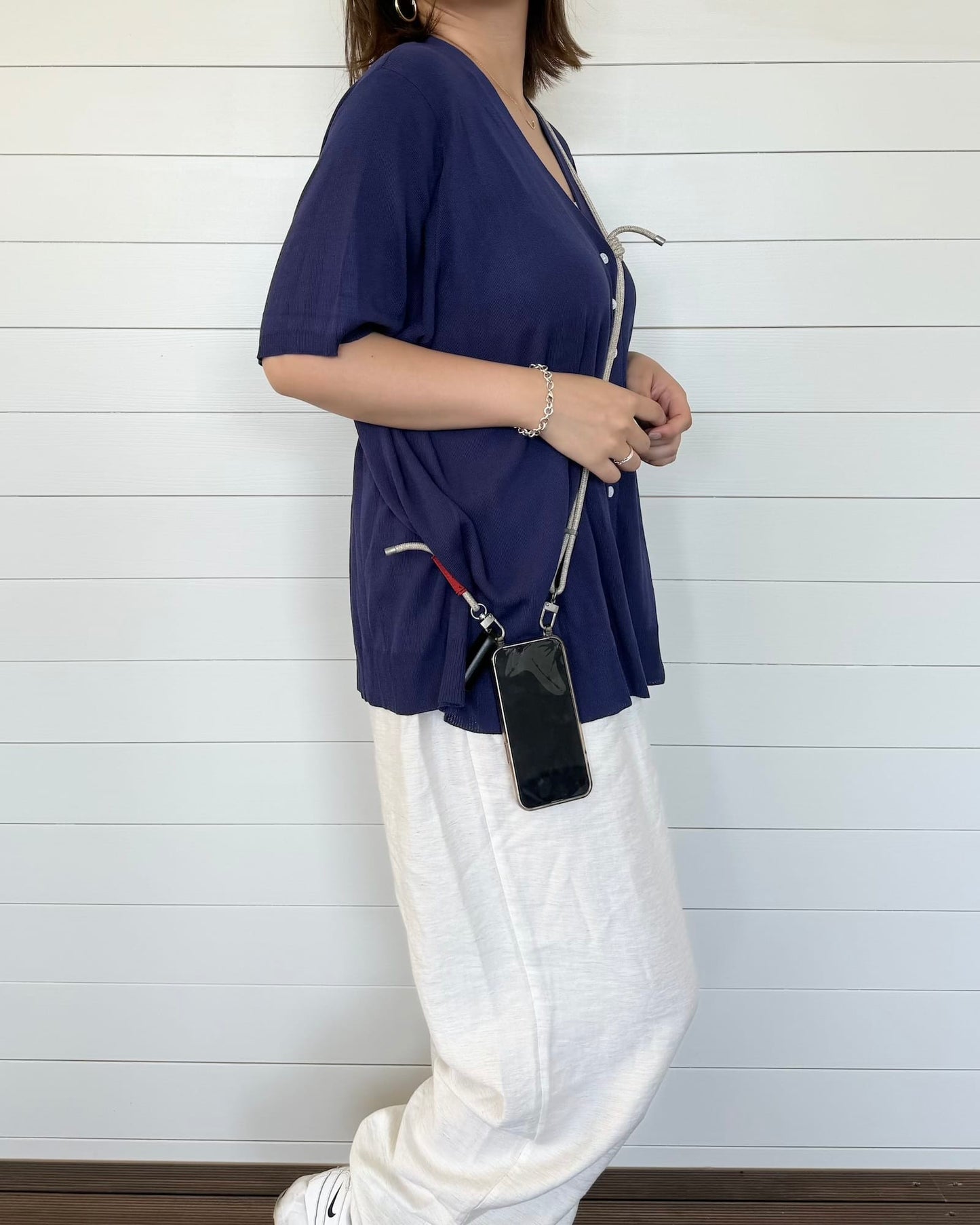 五分丈ソフトタッチカーディガン