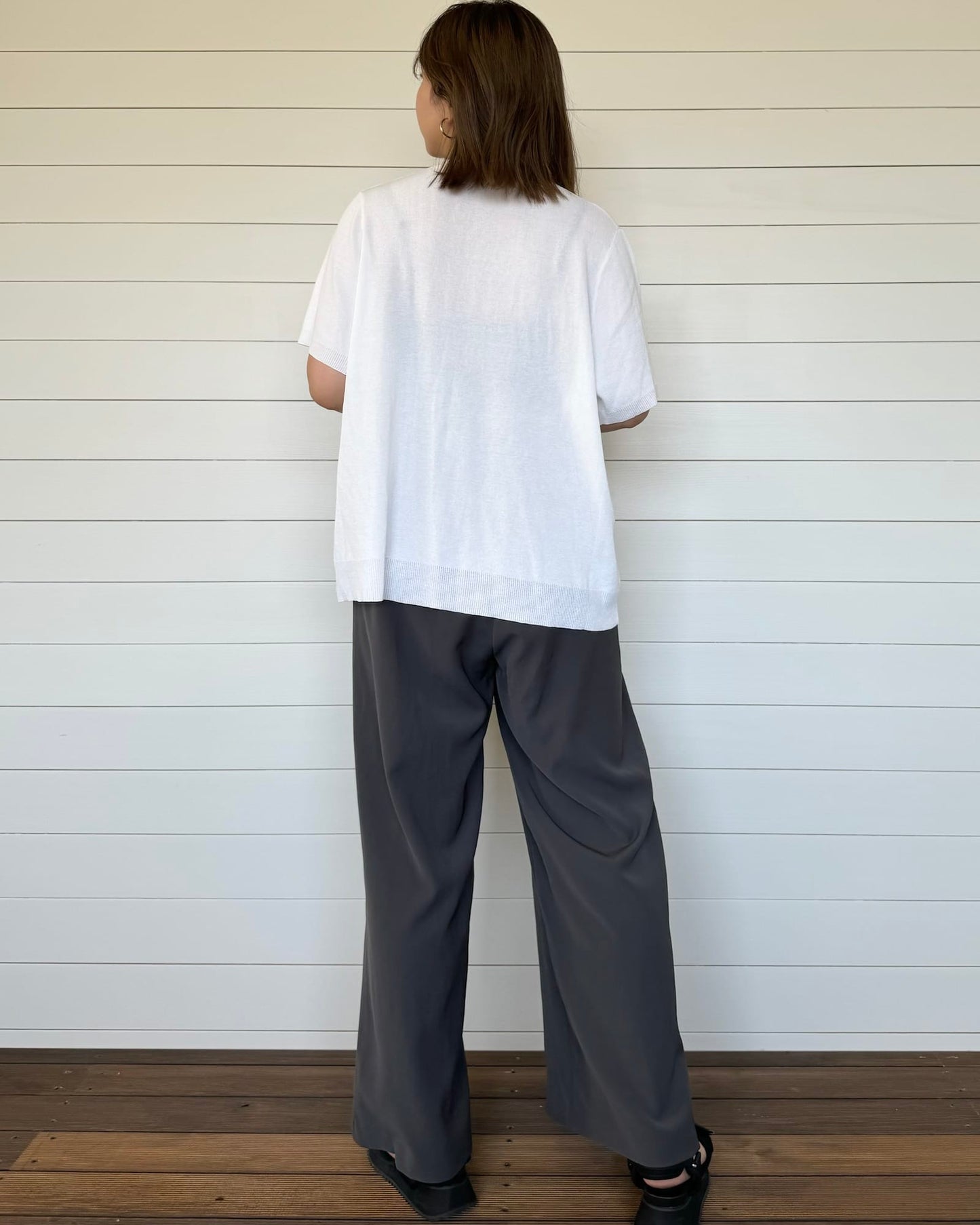 五分丈ソフトタッチカーディガン