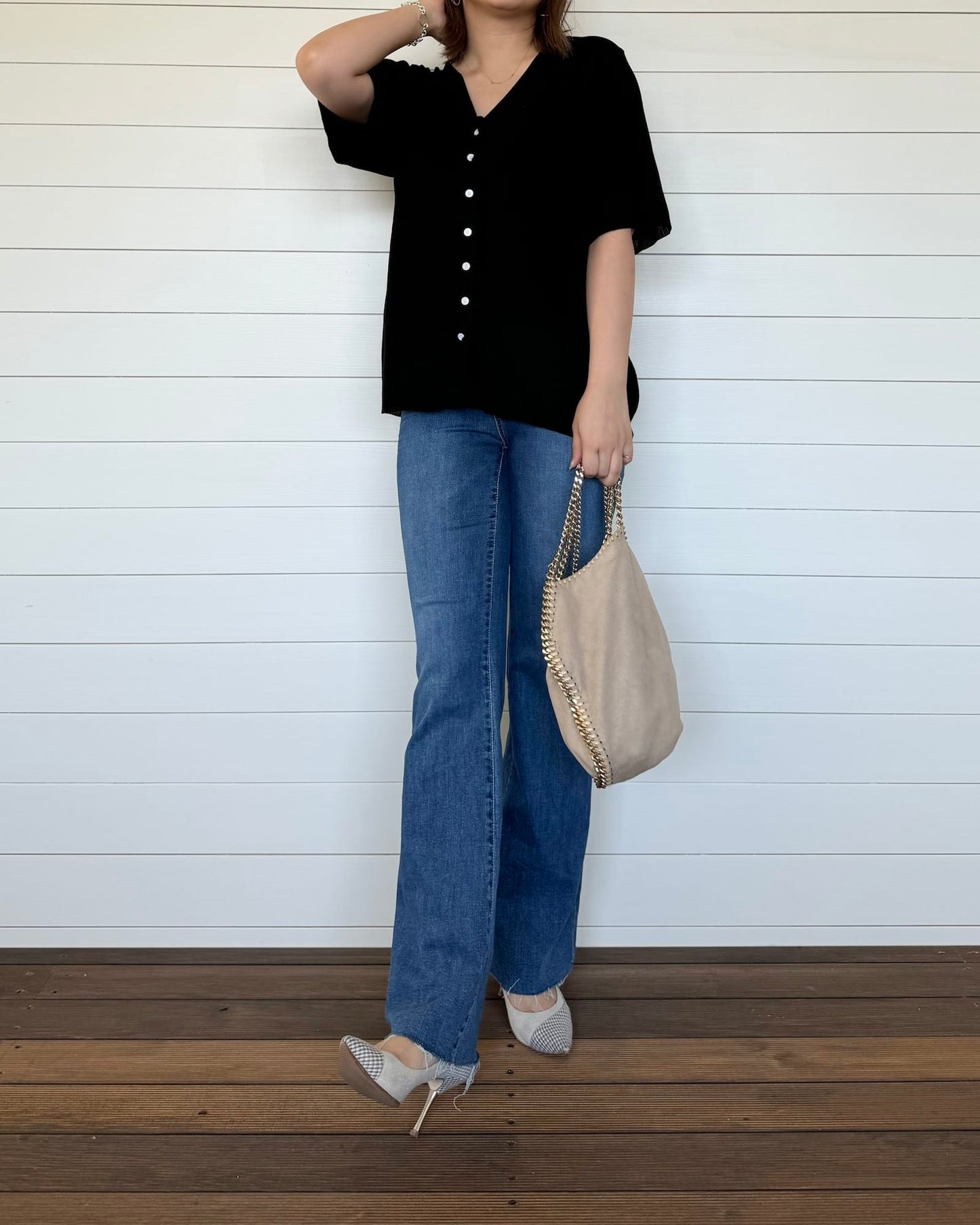 五分丈ソフトタッチカーディガン