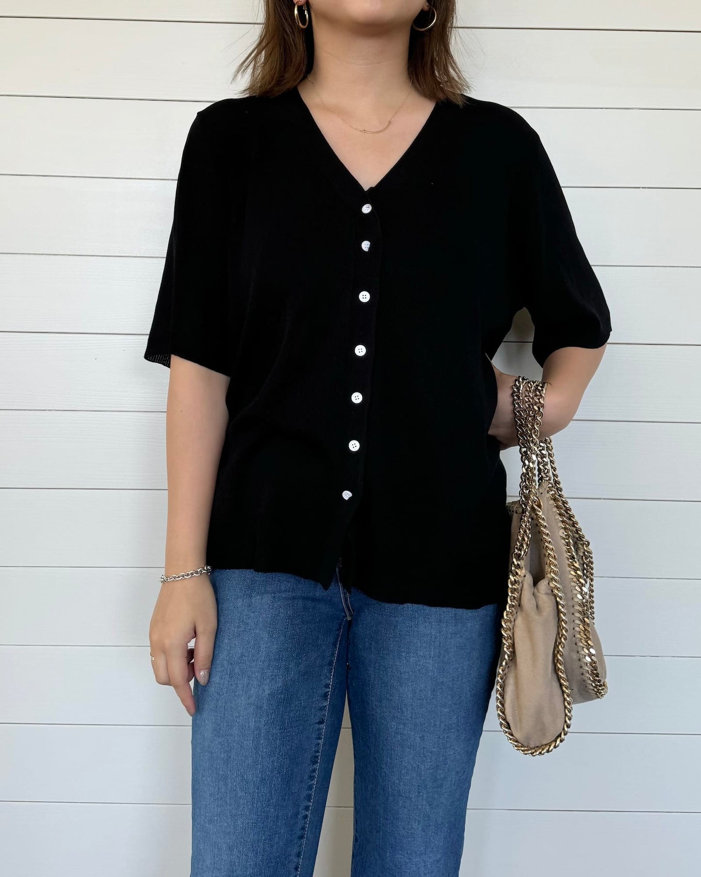 五分丈ソフトタッチカーディガン