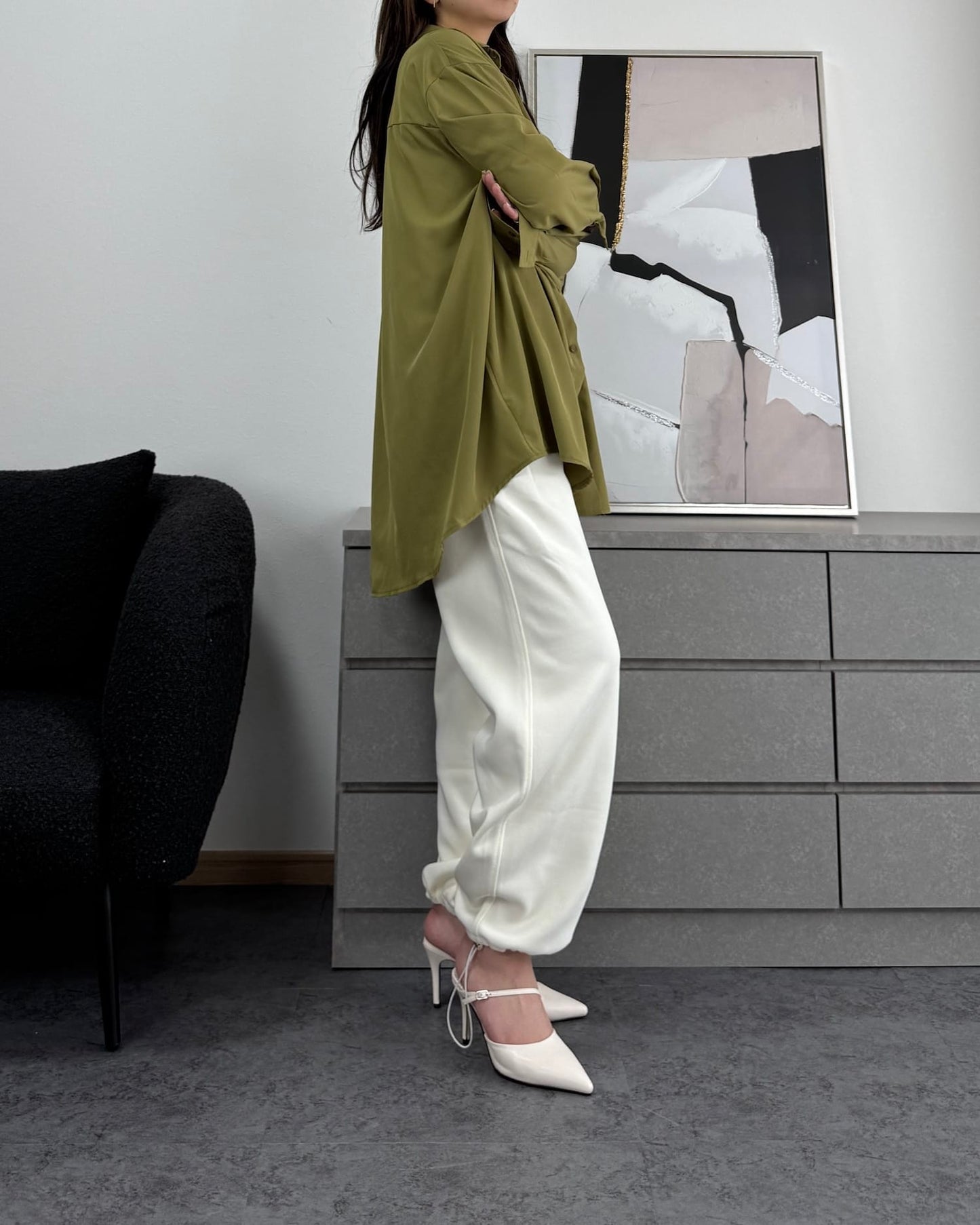 とろみオーバーシャツ