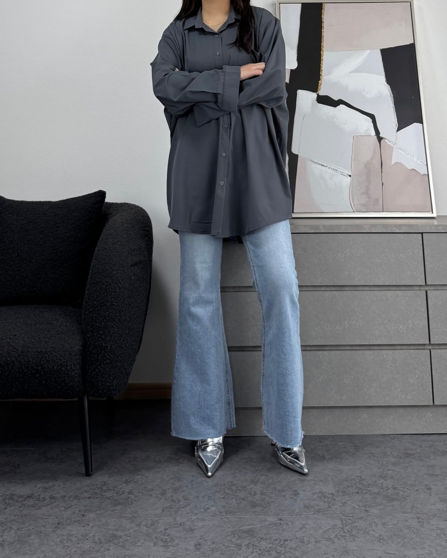 とろみオーバーシャツ