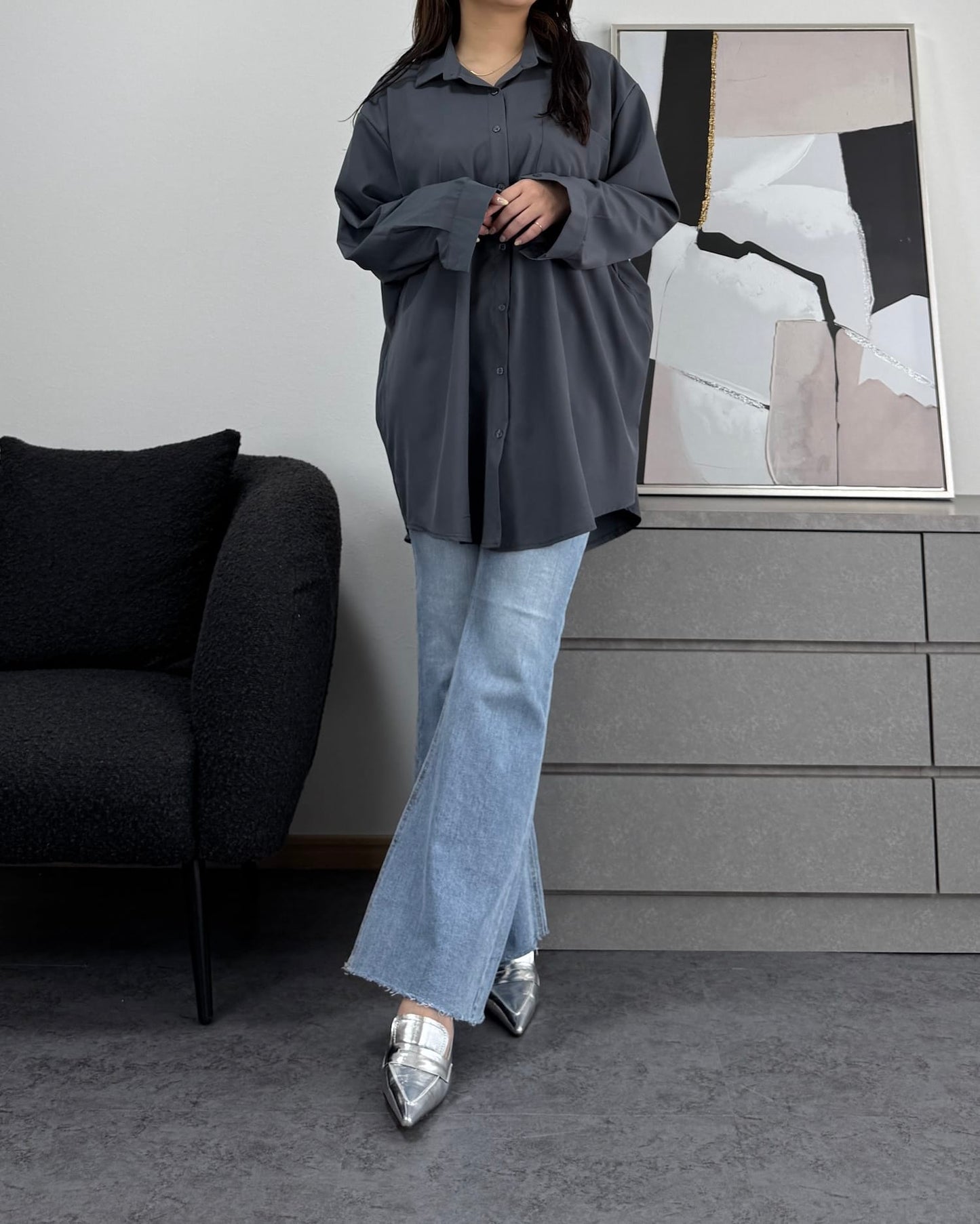 とろみオーバーシャツ