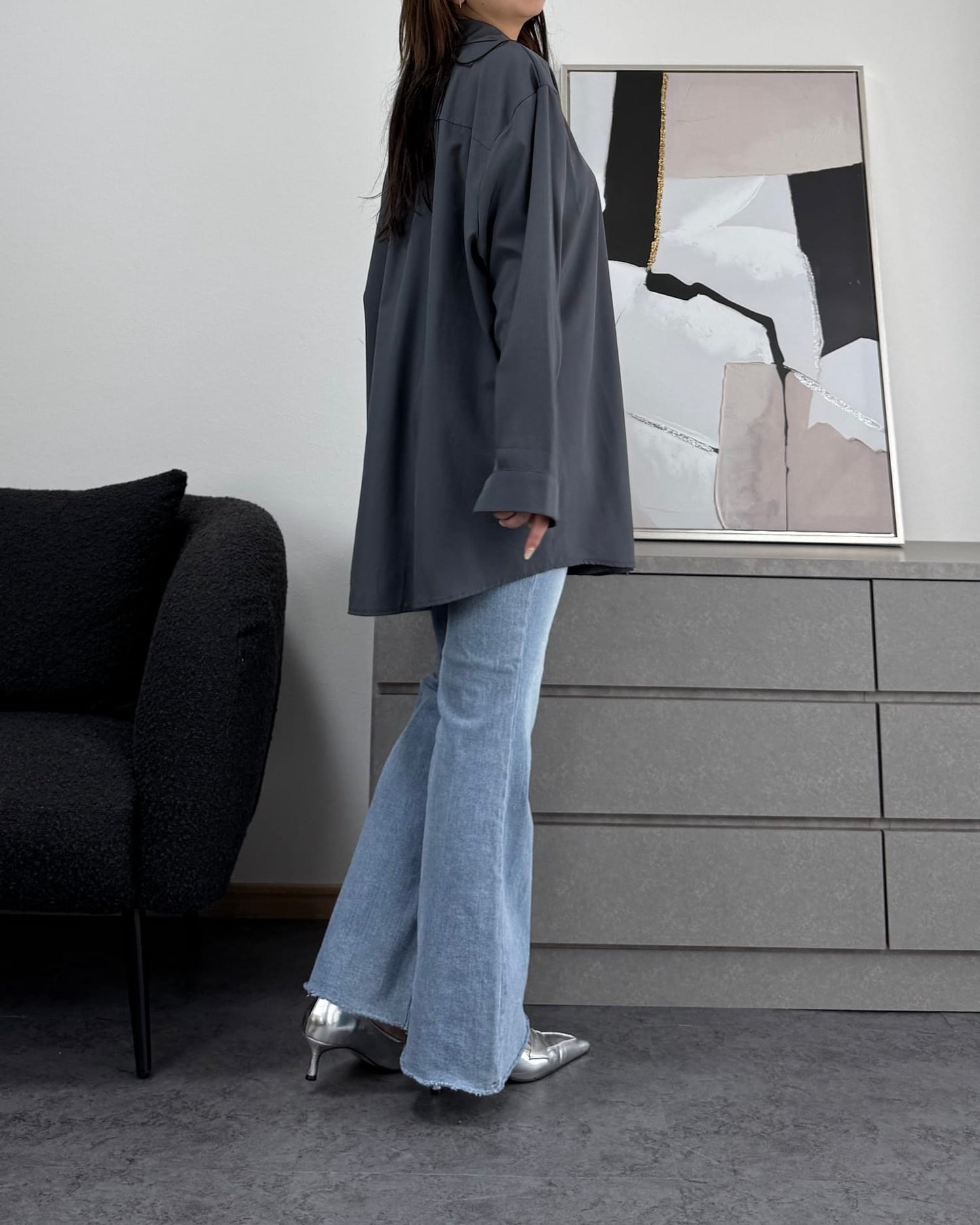 とろみオーバーシャツ