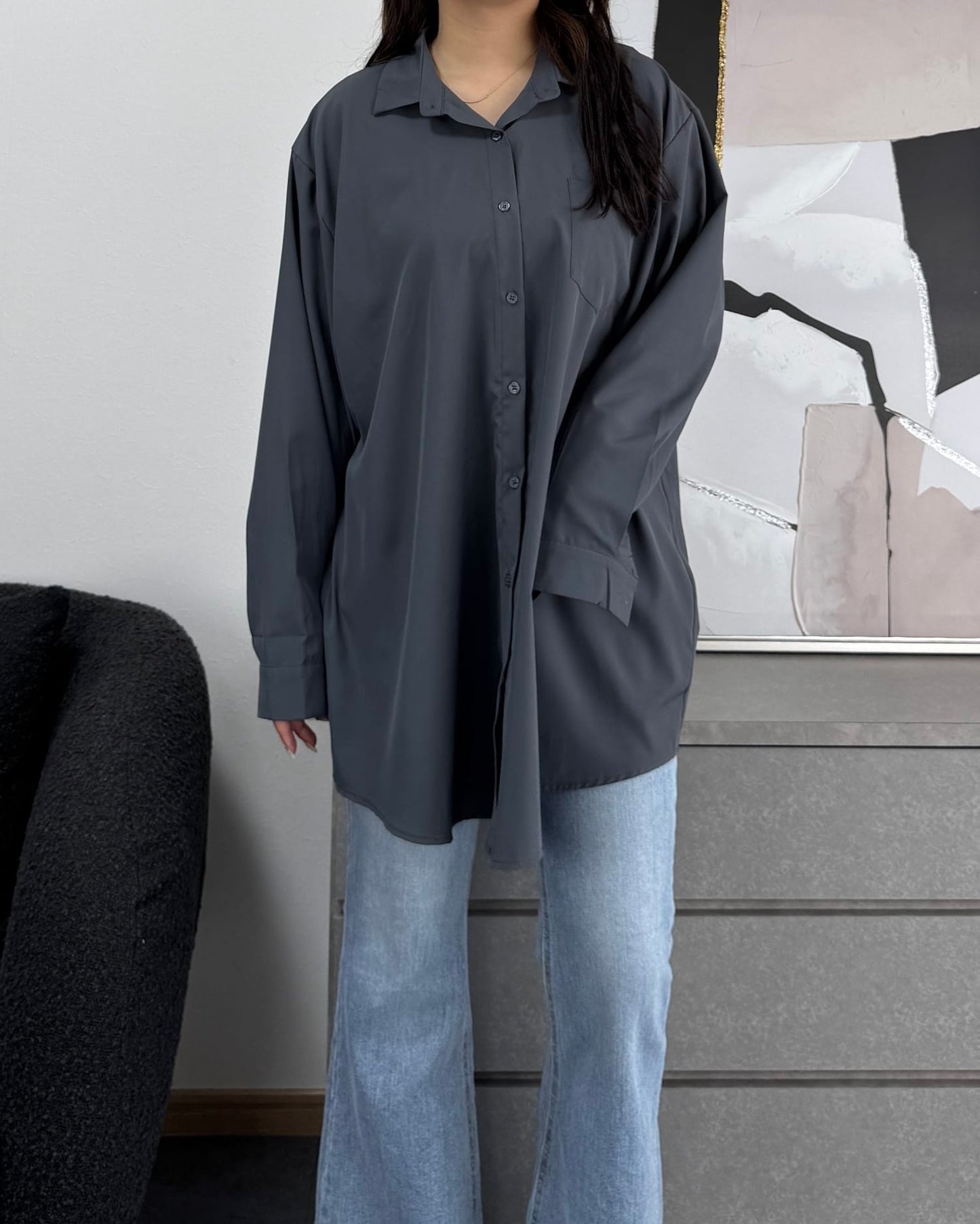 とろみオーバーシャツ