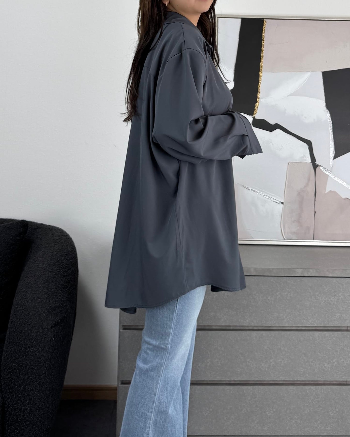 とろみオーバーシャツ