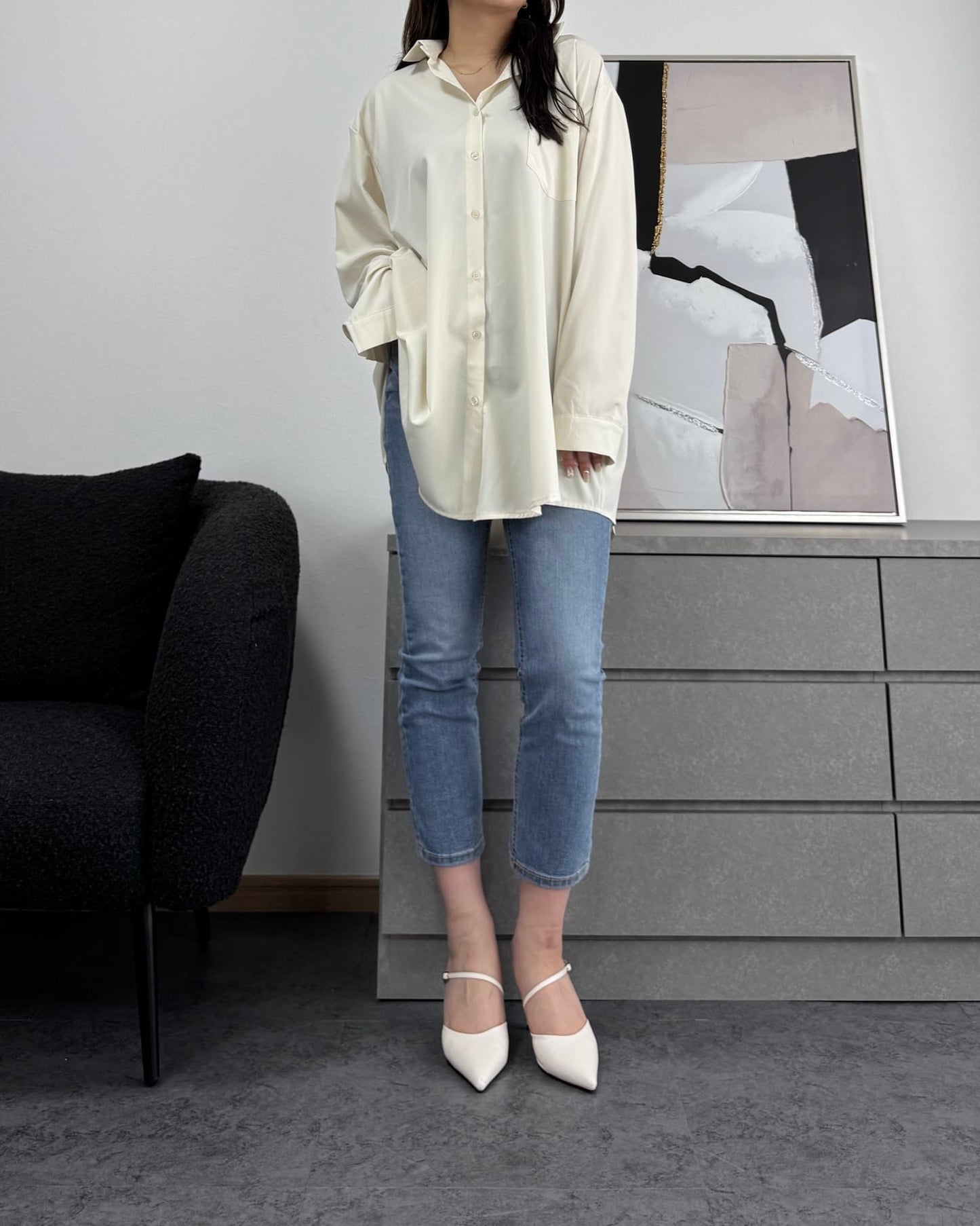 とろみオーバーシャツ