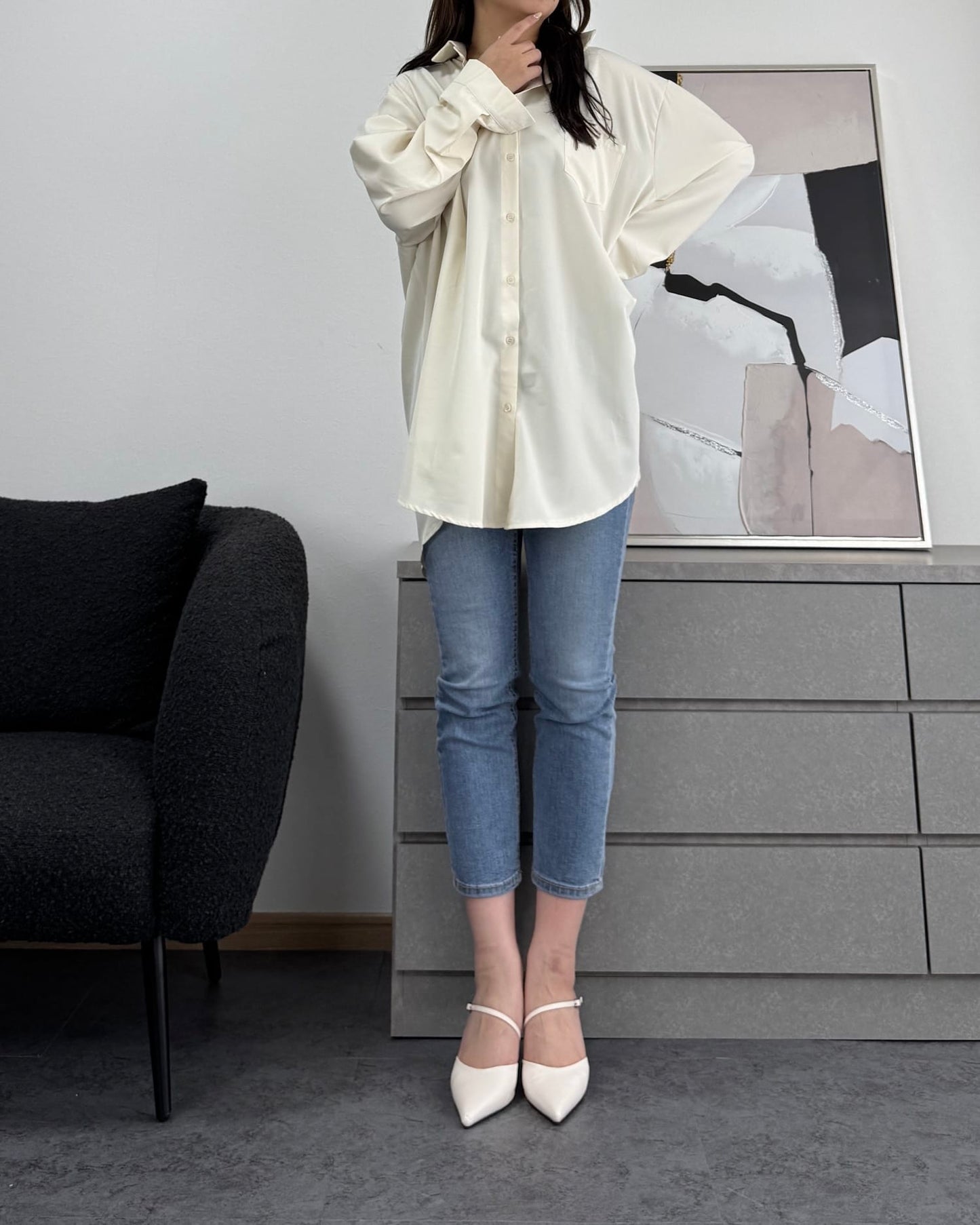 とろみオーバーシャツ