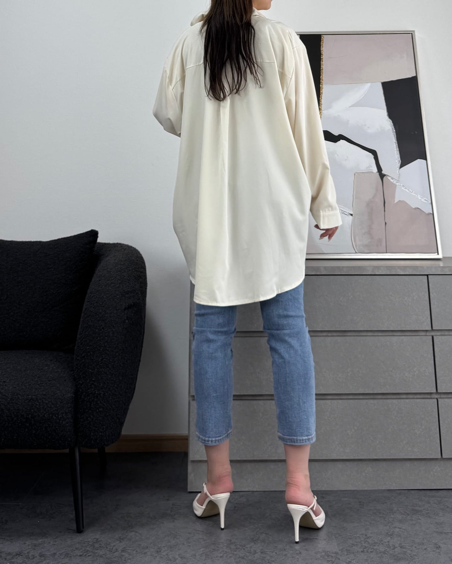 とろみオーバーシャツ