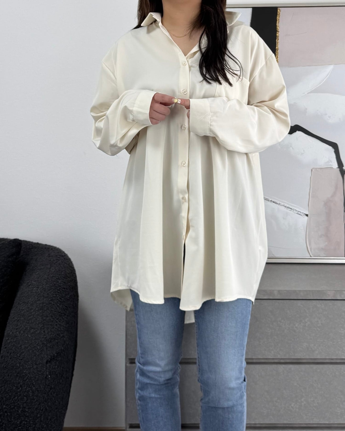 とろみオーバーシャツ