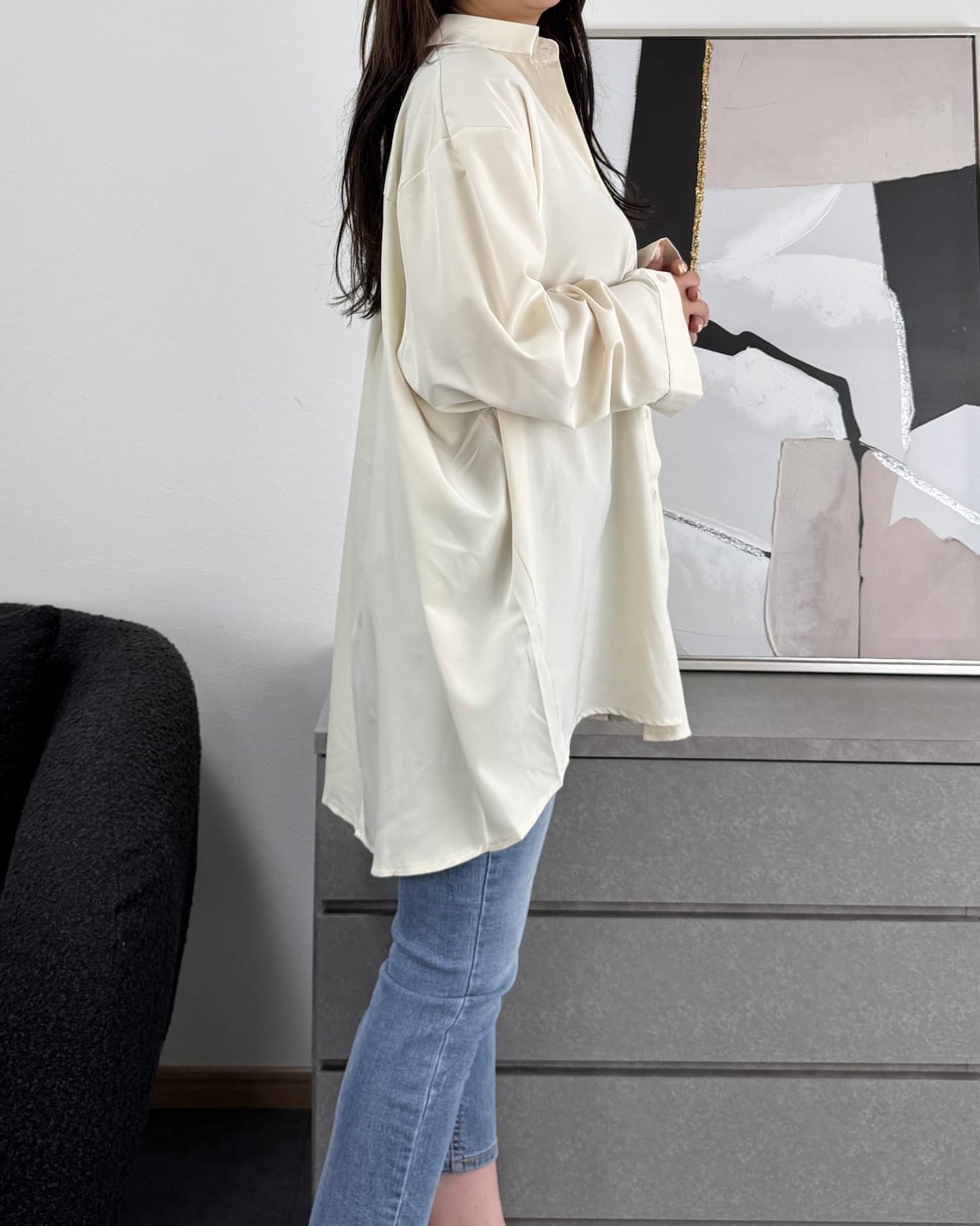 とろみオーバーシャツ