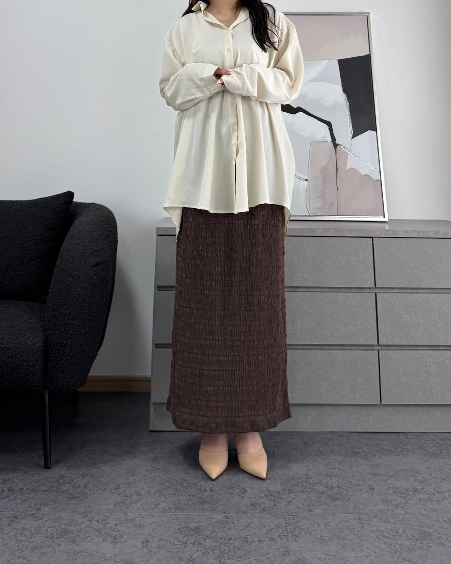 とろみオーバーシャツ