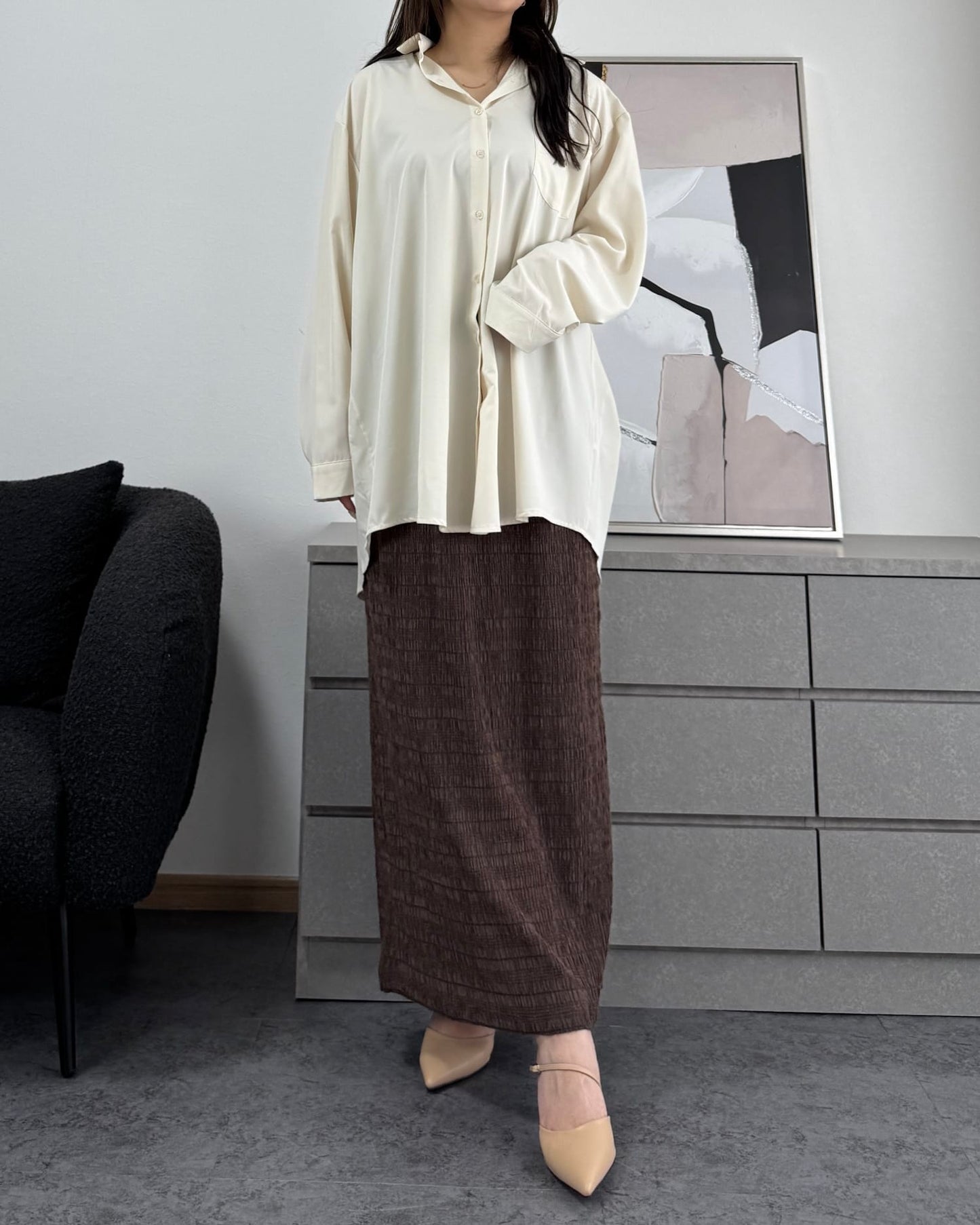 とろみオーバーシャツ