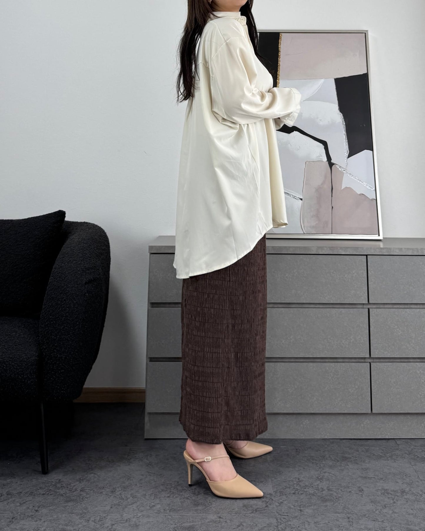 とろみオーバーシャツ