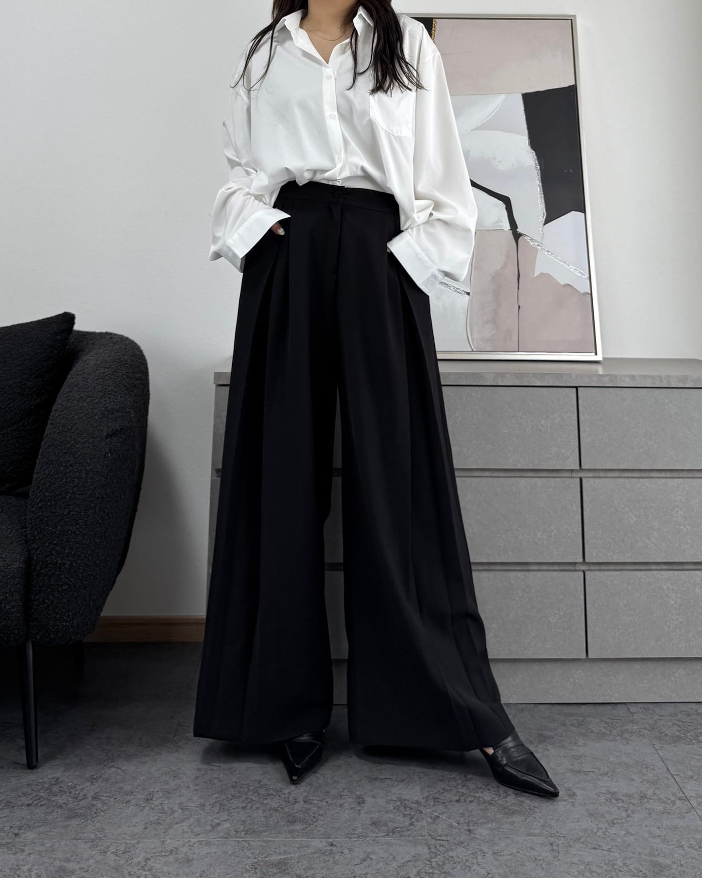 とろみオーバーシャツ