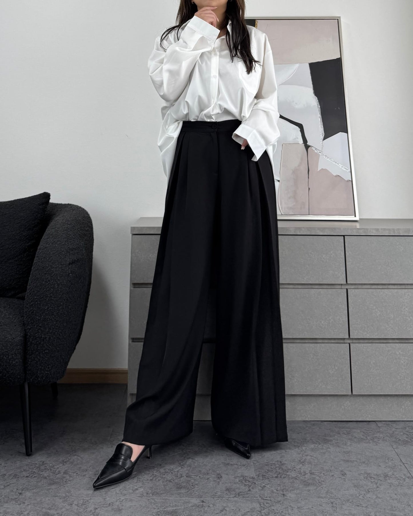 とろみオーバーシャツ