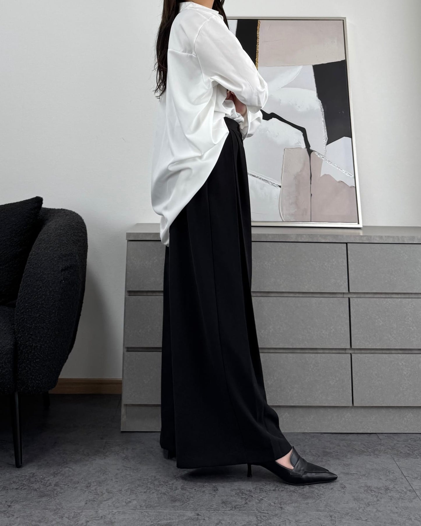 とろみオーバーシャツ