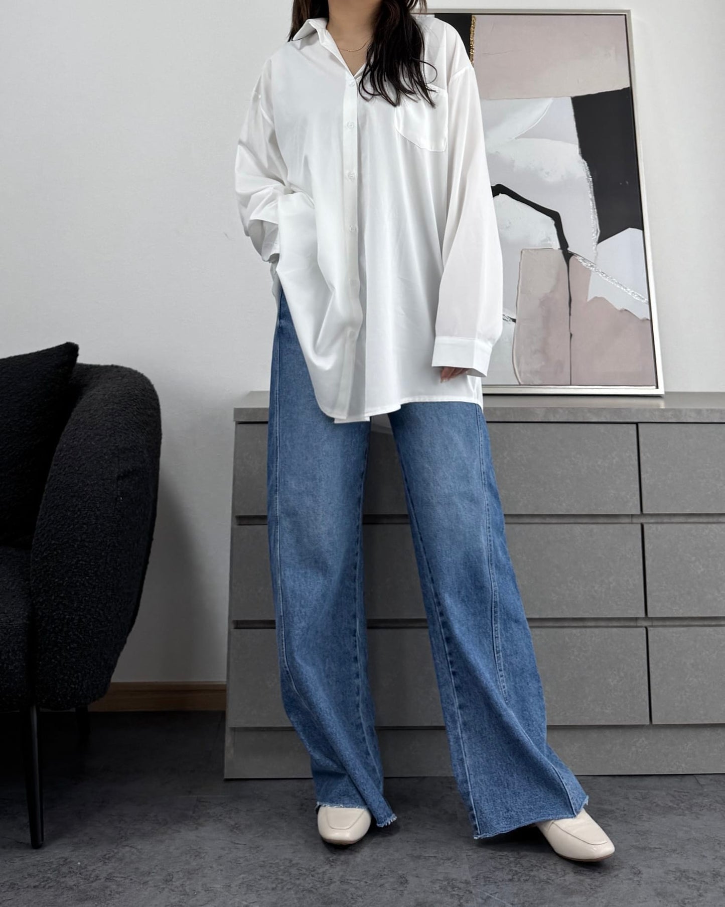 とろみオーバーシャツ