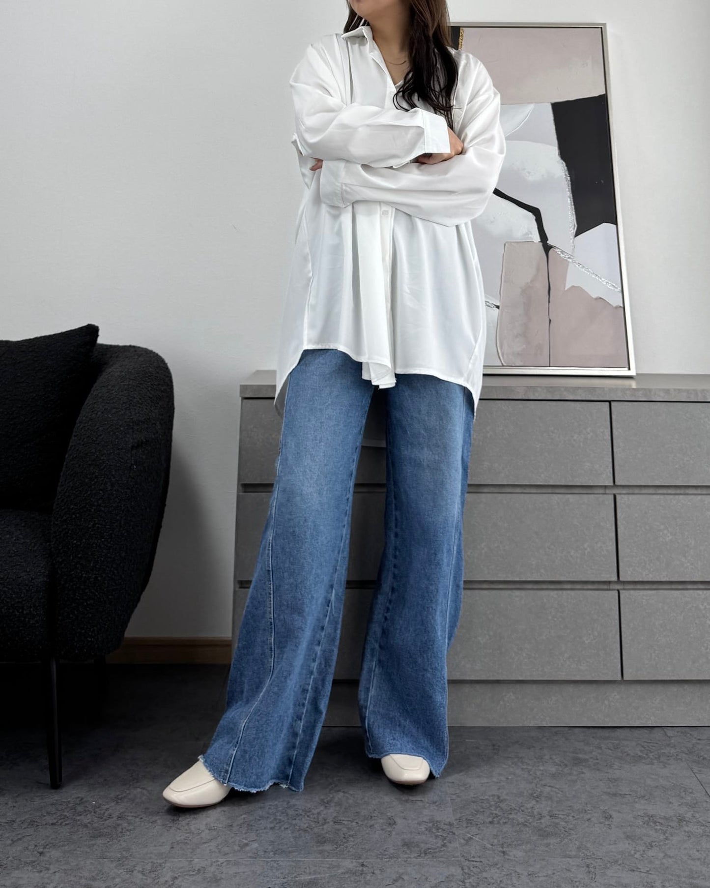 とろみオーバーシャツ