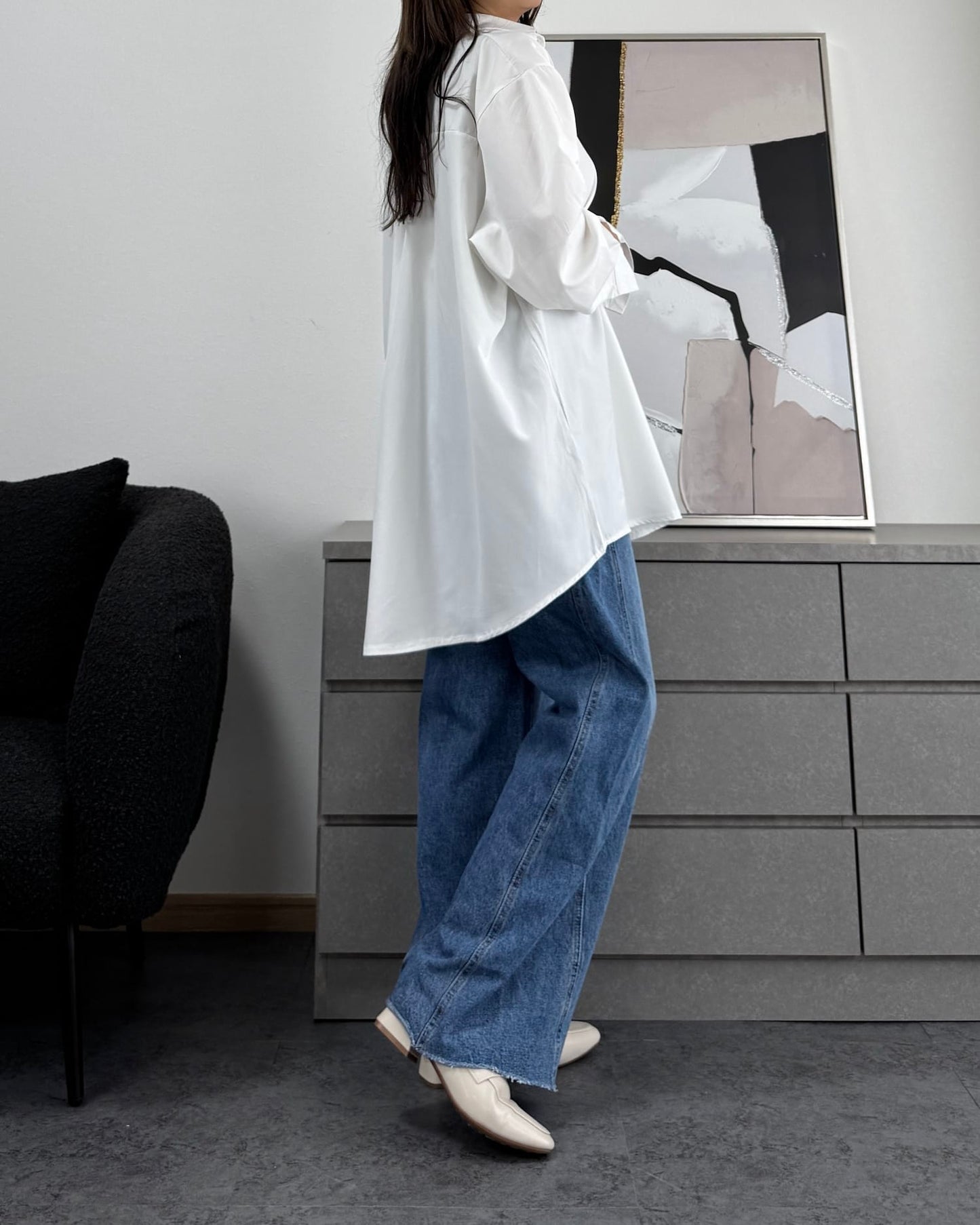 とろみオーバーシャツ