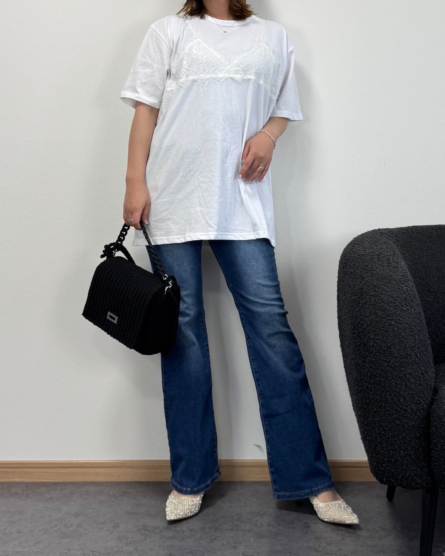【6/18までのセール価格】レースビスチェドッキングオーバーTシャツ