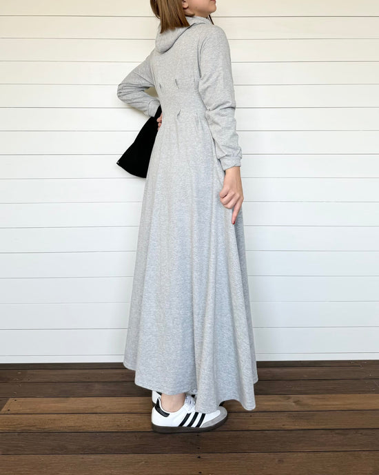 美シルエットパーカーワンピ
