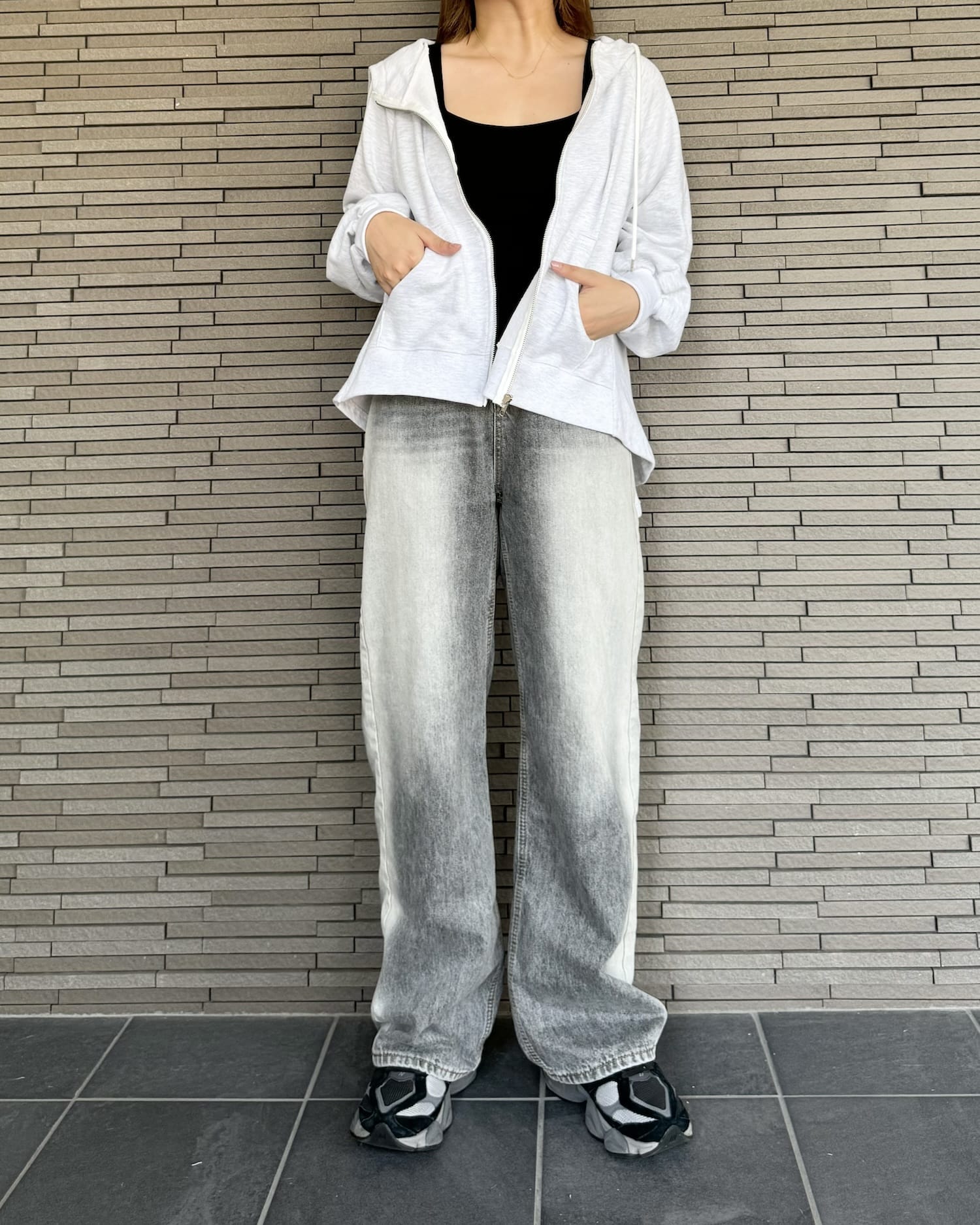 デザインジップパーカー