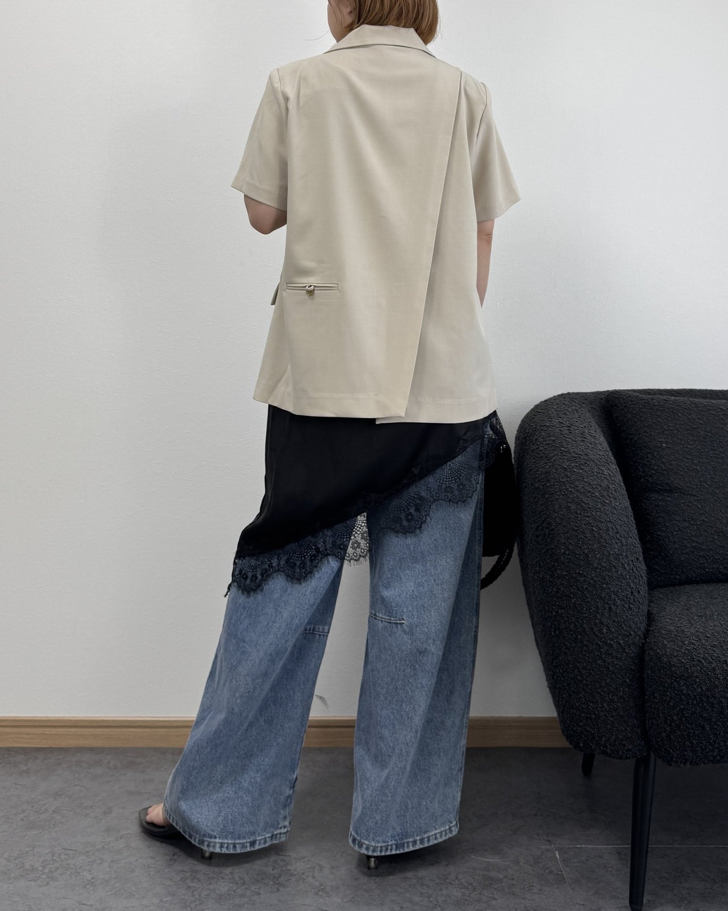 バックスリットリラックスジャケット