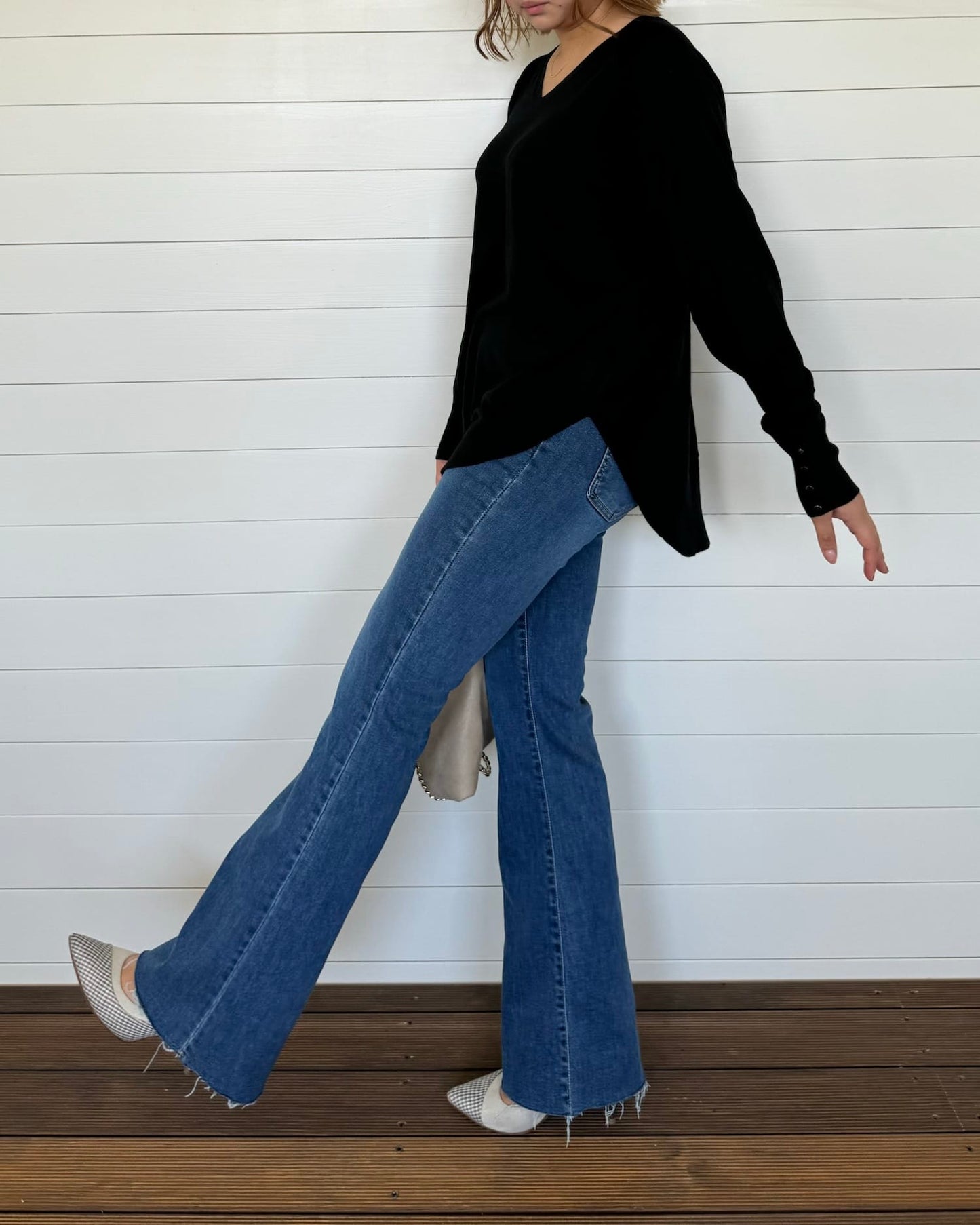 Vネックソフトカシミヤニット