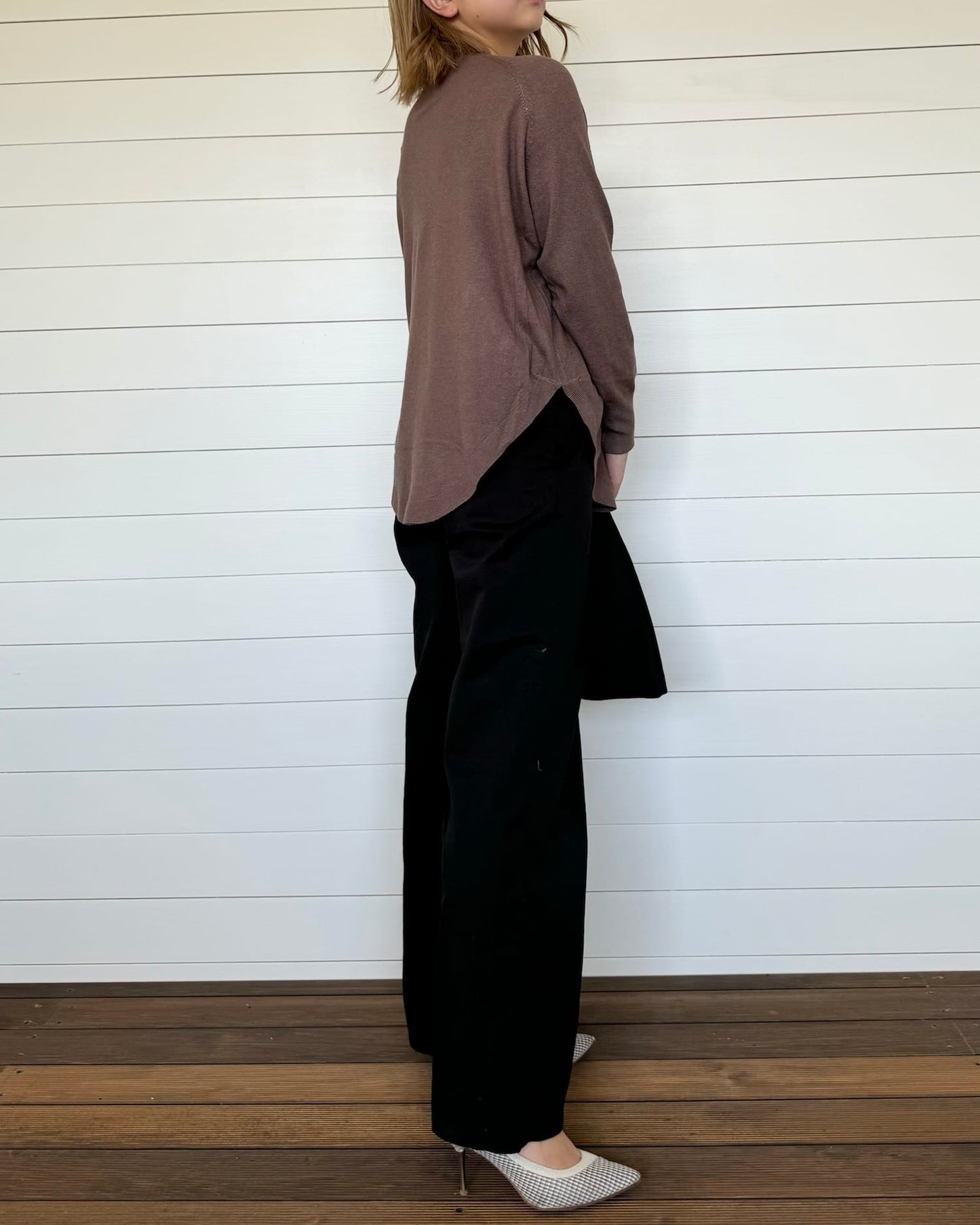 Vネックソフトカシミヤニット