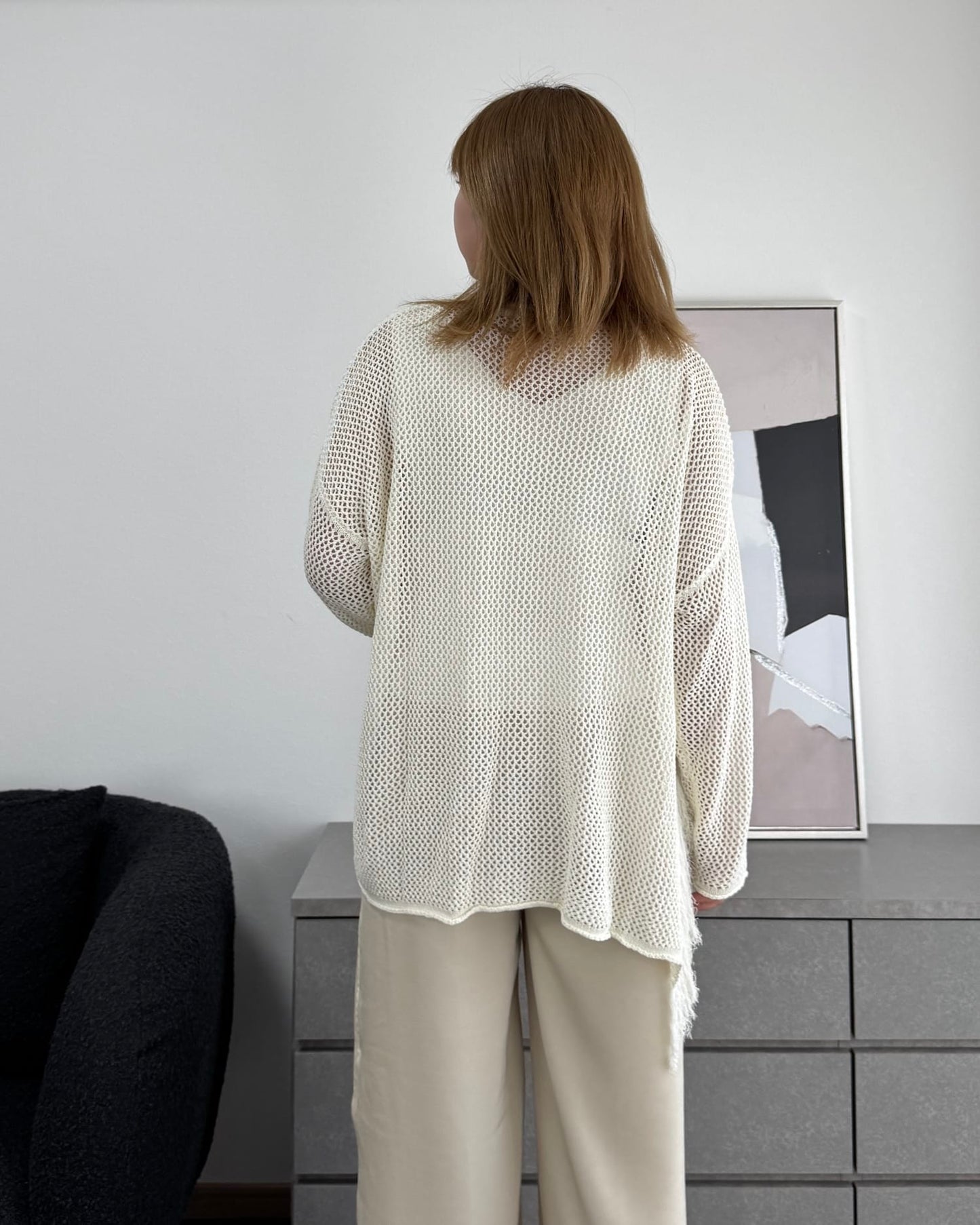 メッシュフリンジトップス