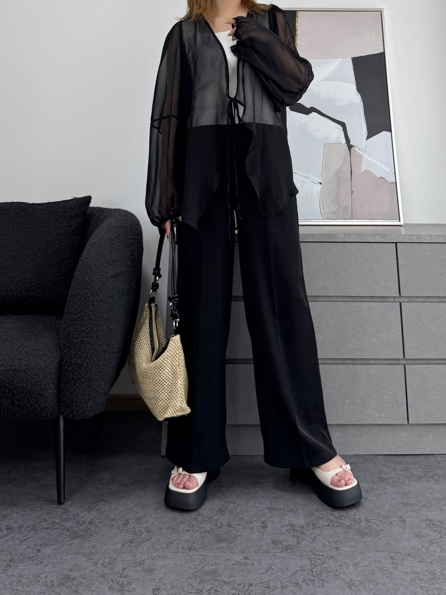 厚底ベルトストラップサンダル