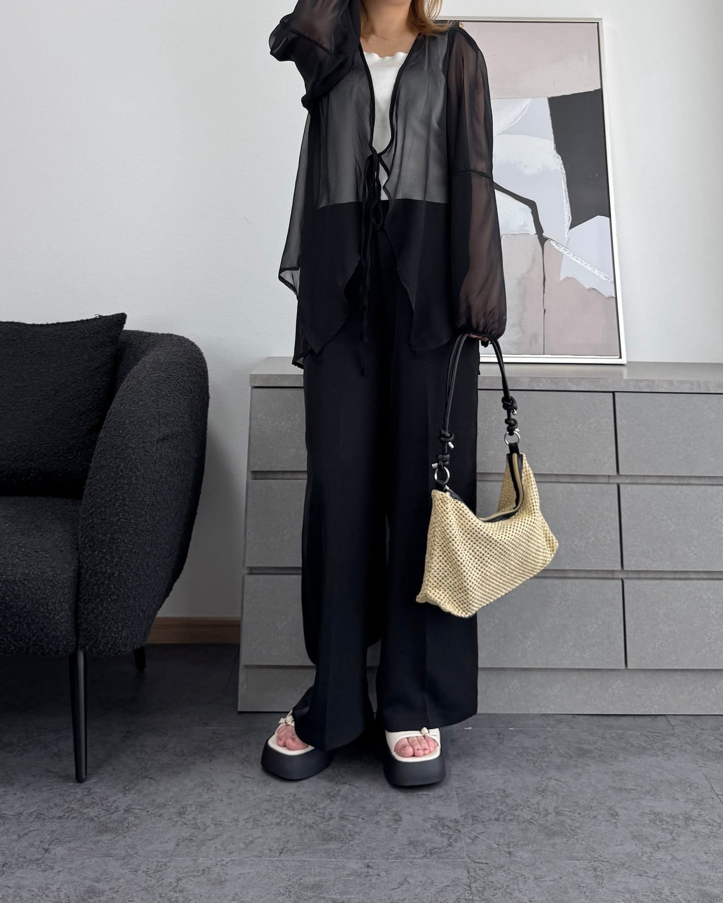 厚底ベルトストラップサンダル