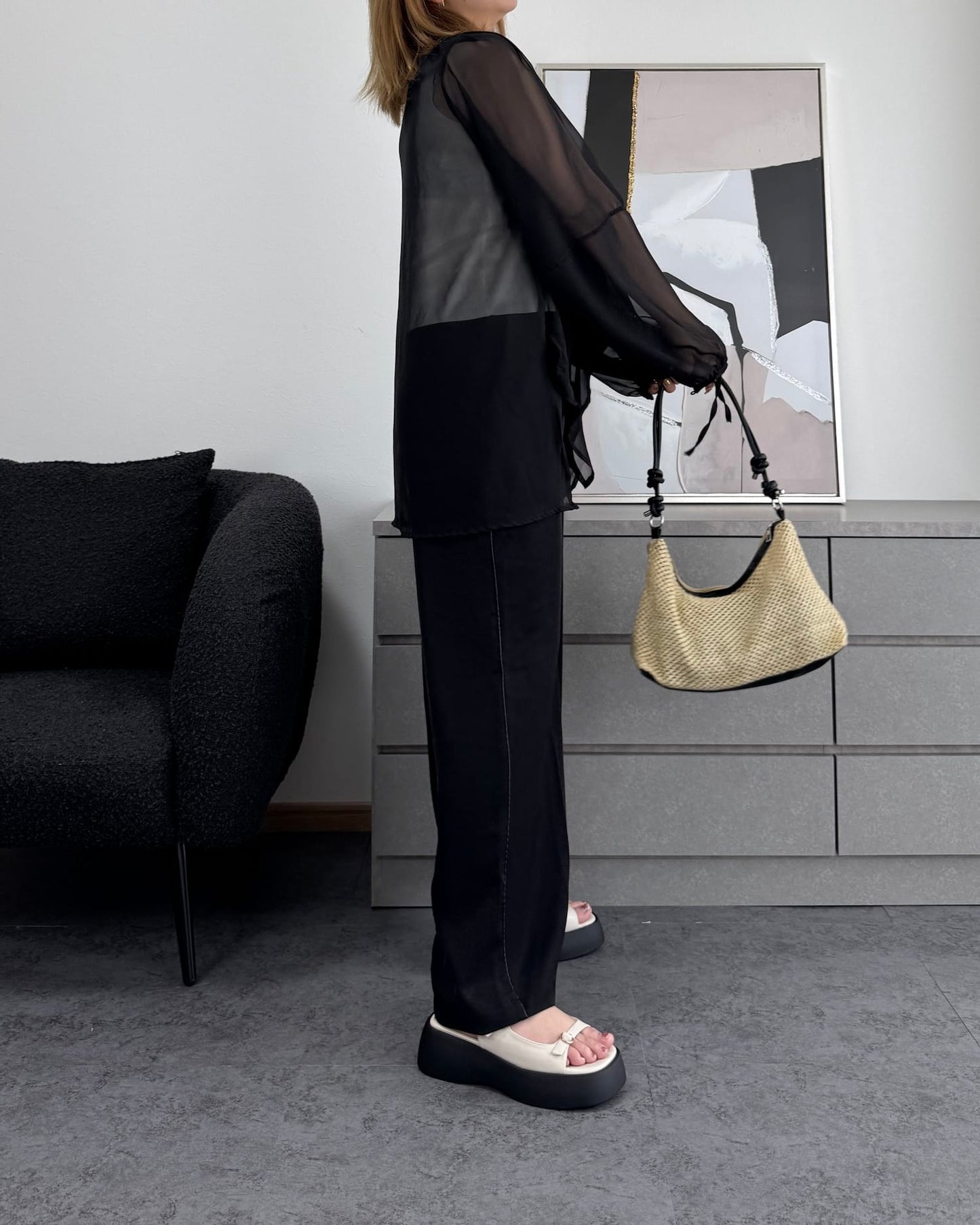 厚底ベルトストラップサンダル