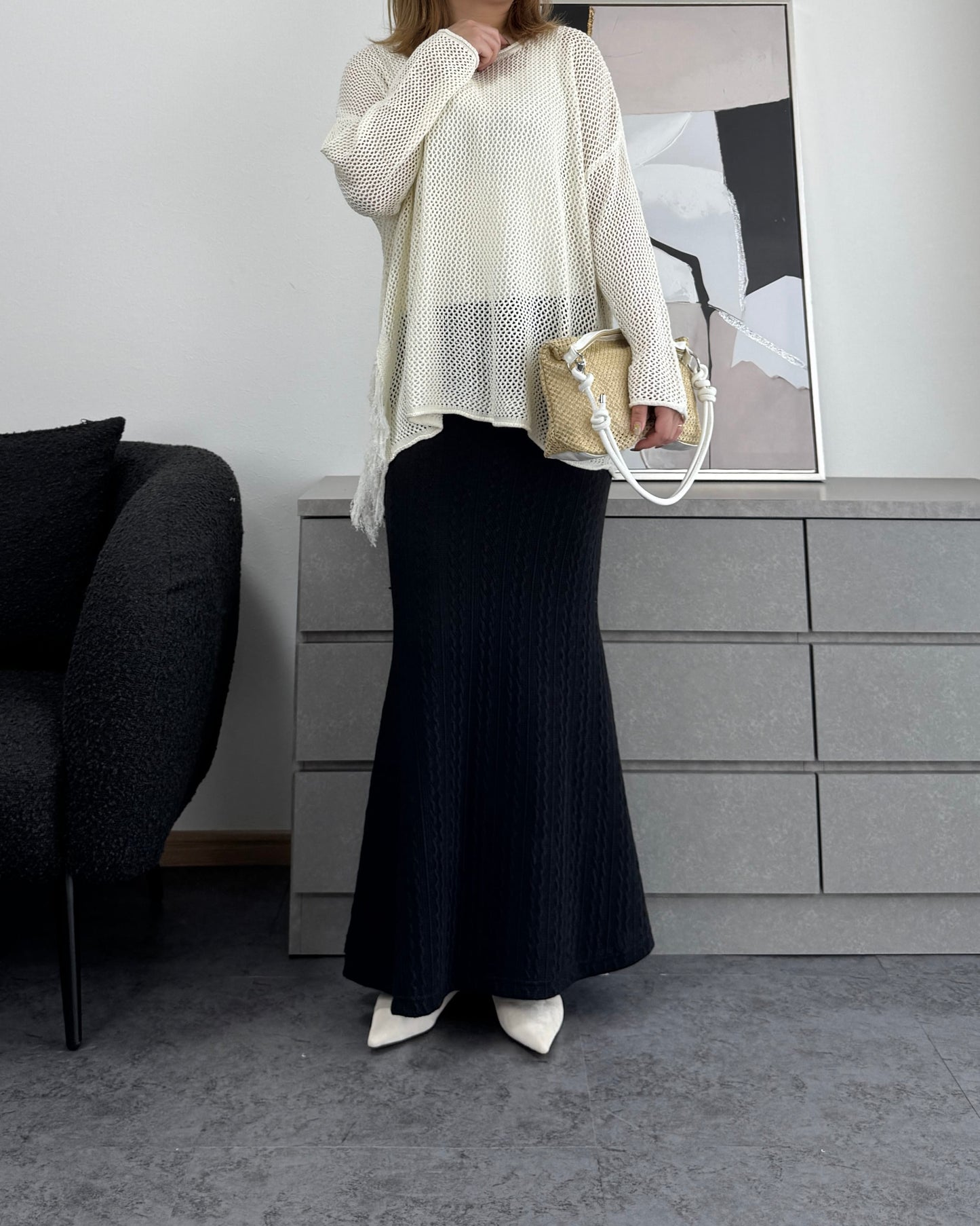 メッシュフリンジトップス