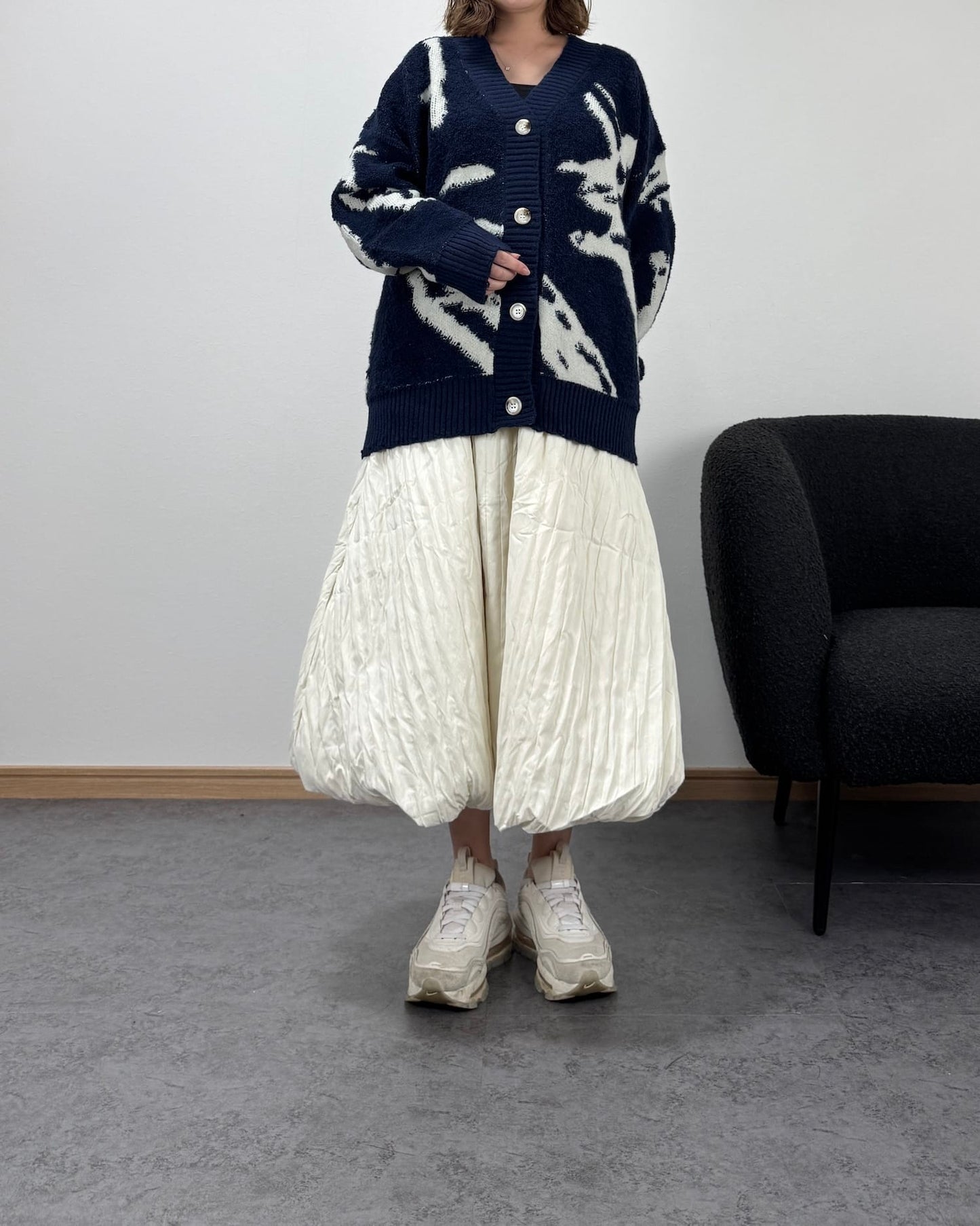 ダウン風バルーンナイロンスカート