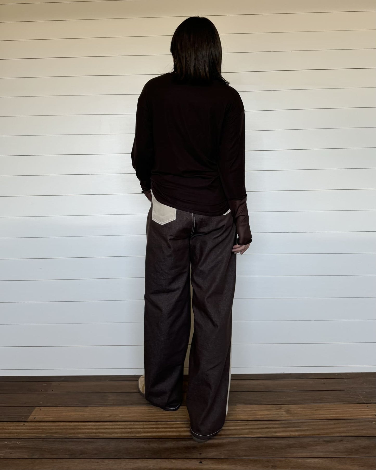 袖シアーカットソー