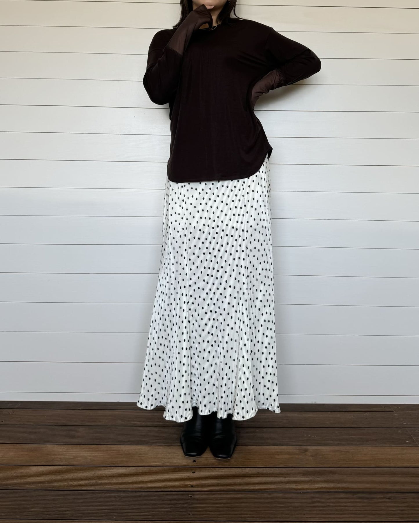 袖シアーカットソー